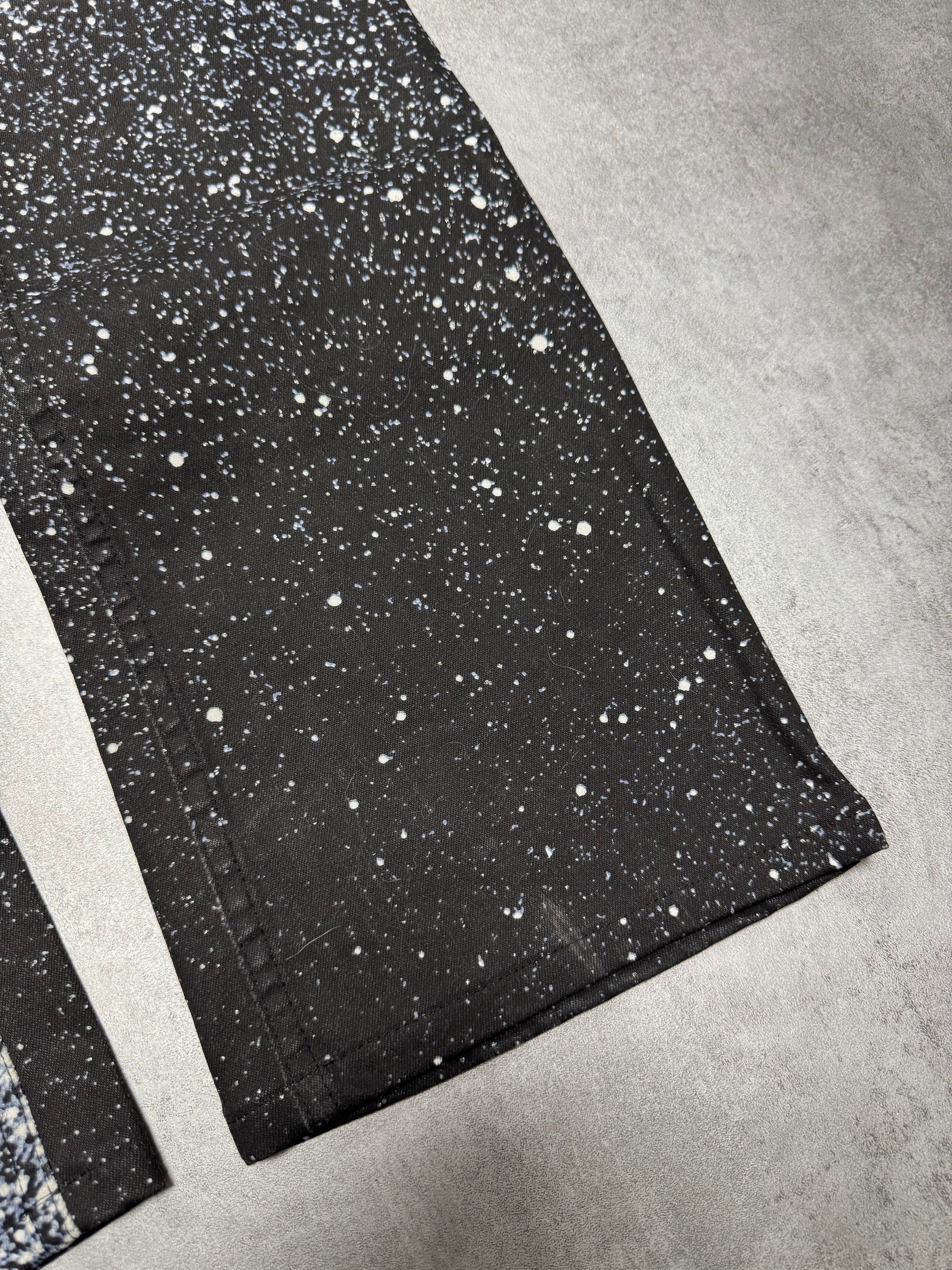 2000s Roberto Cavalli Galaxy White Expansion Pants