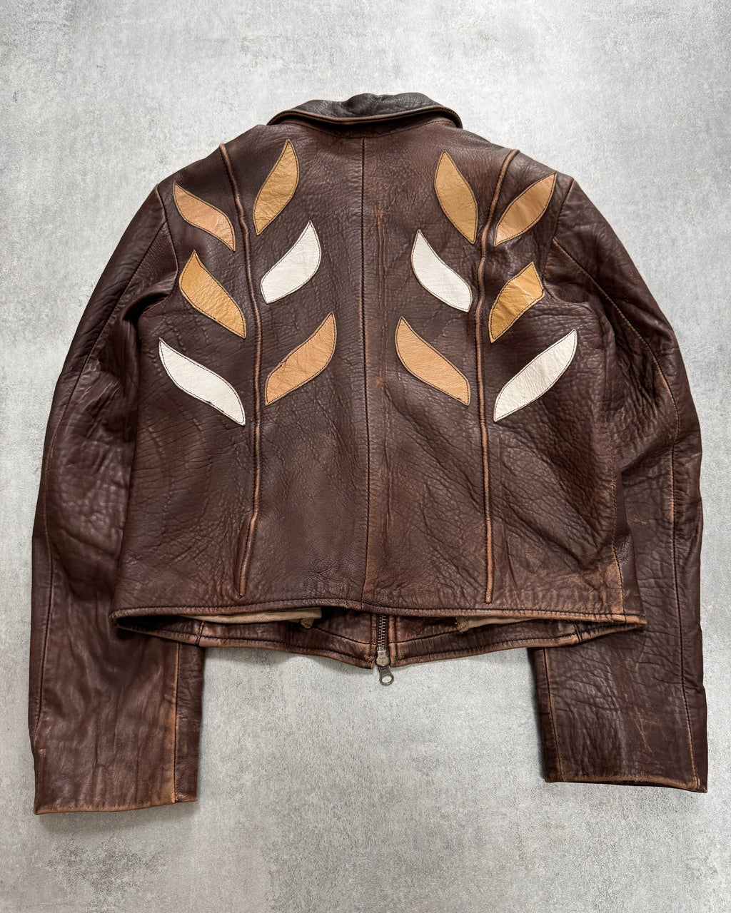 SS2003 Emporio Armani Patches Leather Jacket