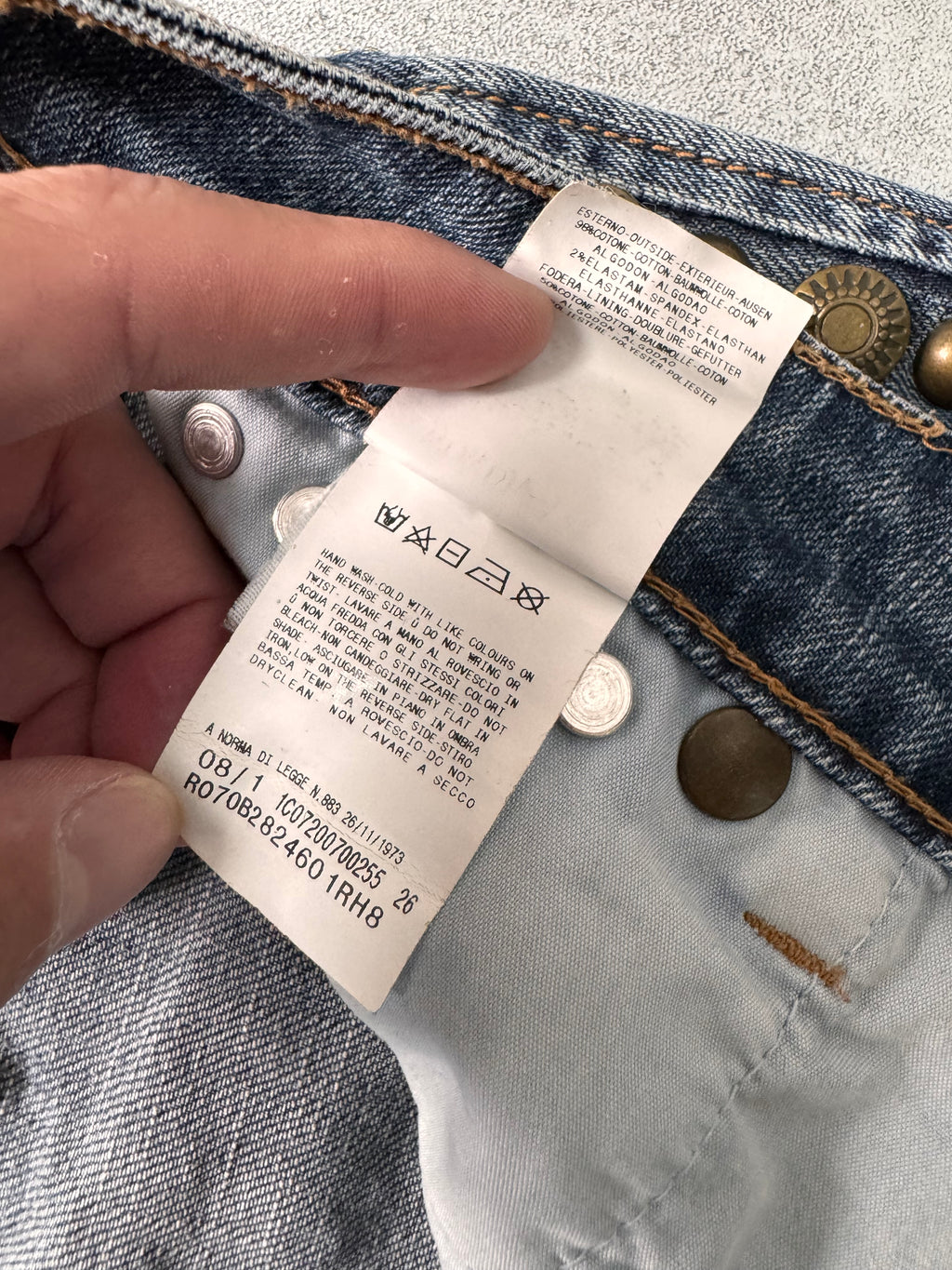 SS2008 Cavalli Studded Sun Faded Denim Jeans