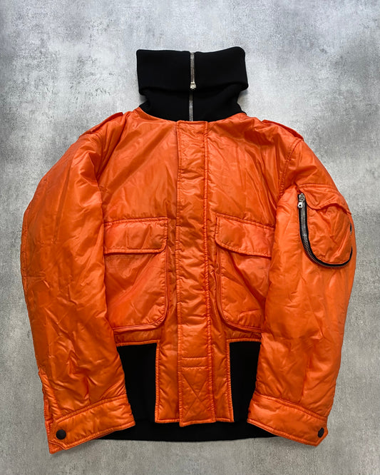 Dolce & Gabbana Orange Puffer Hooded Jacket (S)