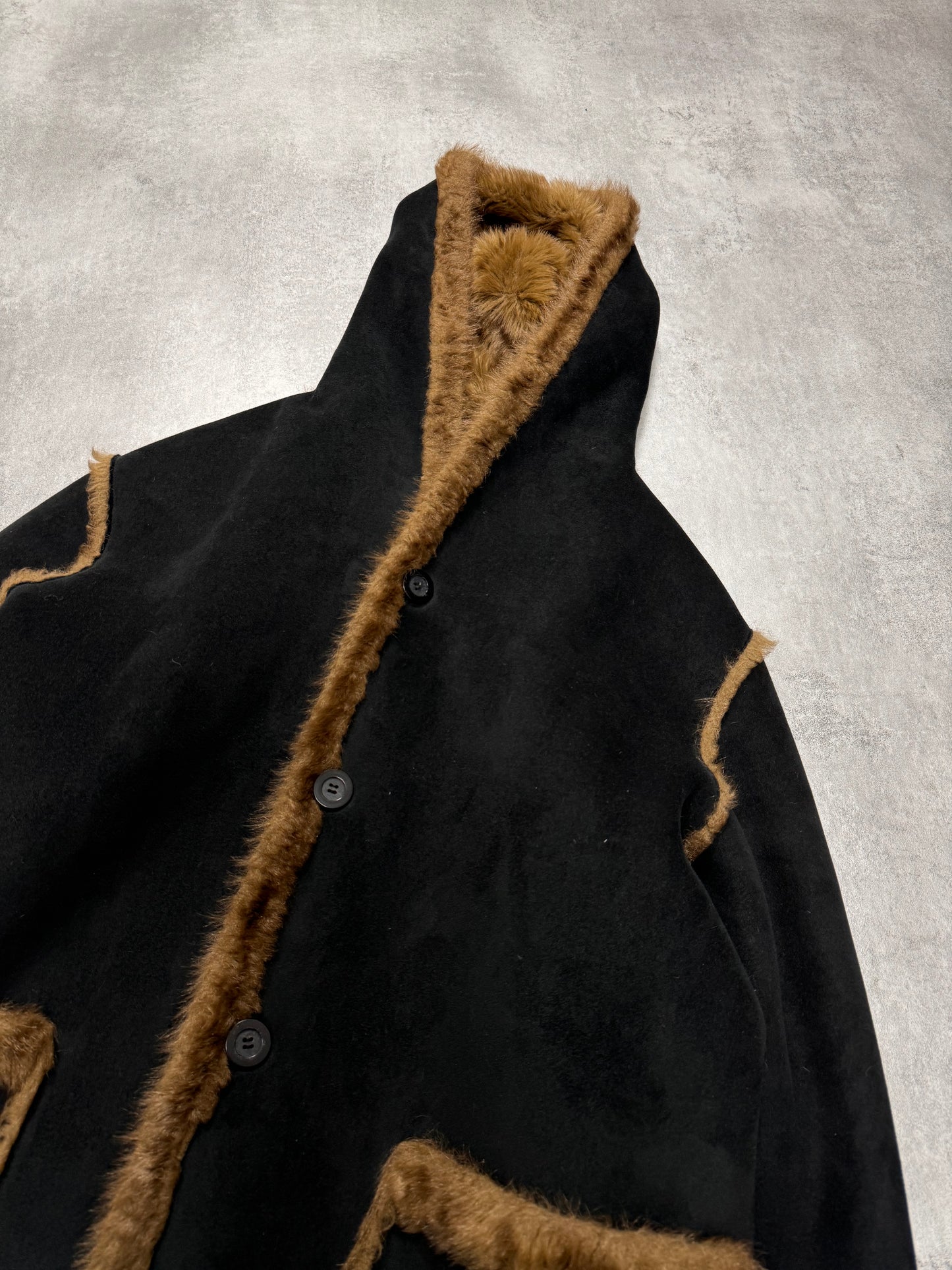 1990s Balmain Faux Fur Reversible Jacket (L/XL)