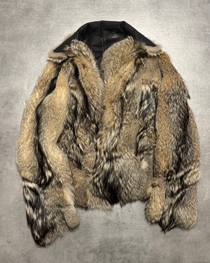 2000s Cavalli Reversible Fox Fur Premium Leather Jacket (S) - 1