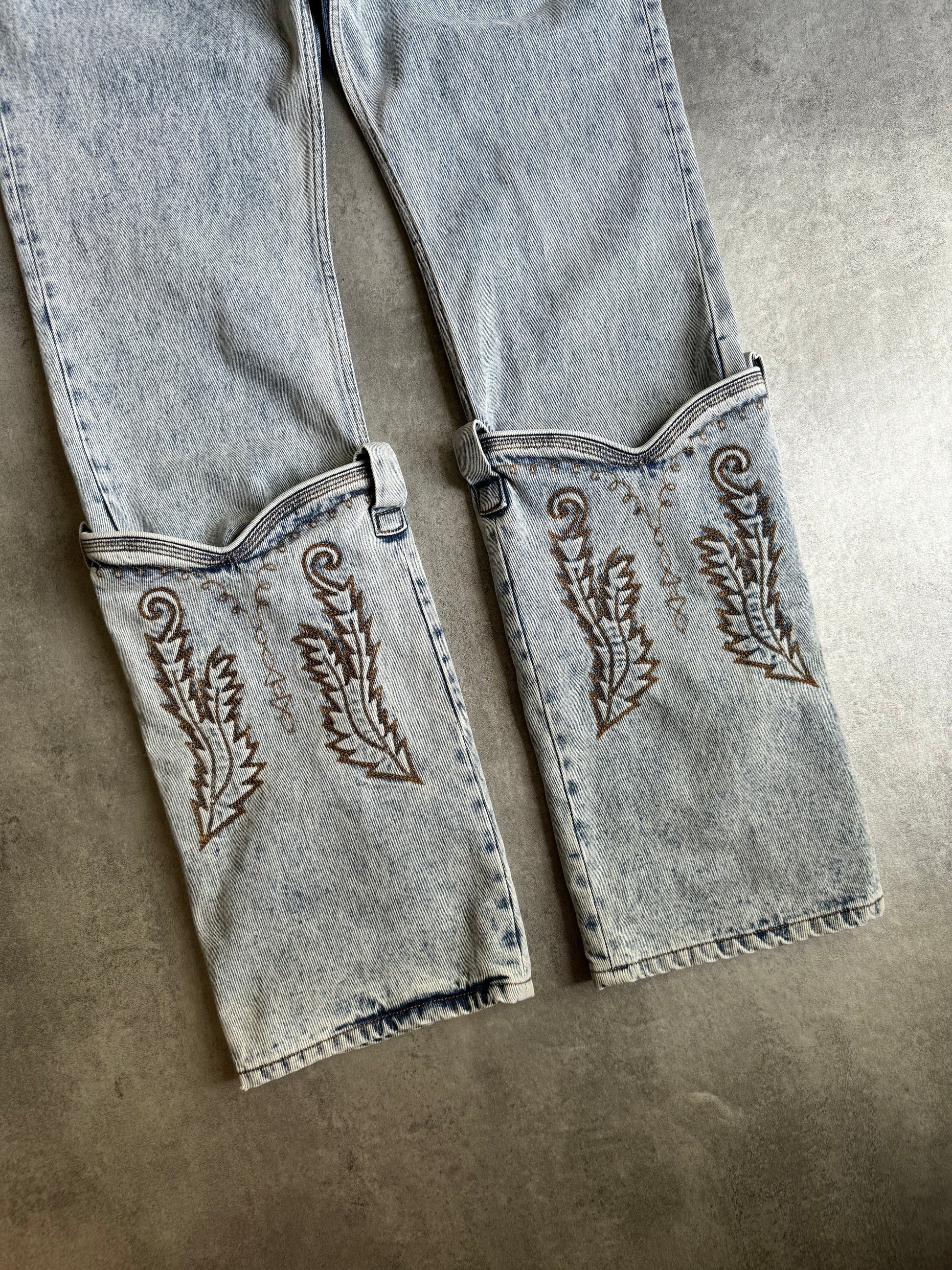 SS2023 Y/Project Cavallier Blue Astro Denim Jeans (M) - 8