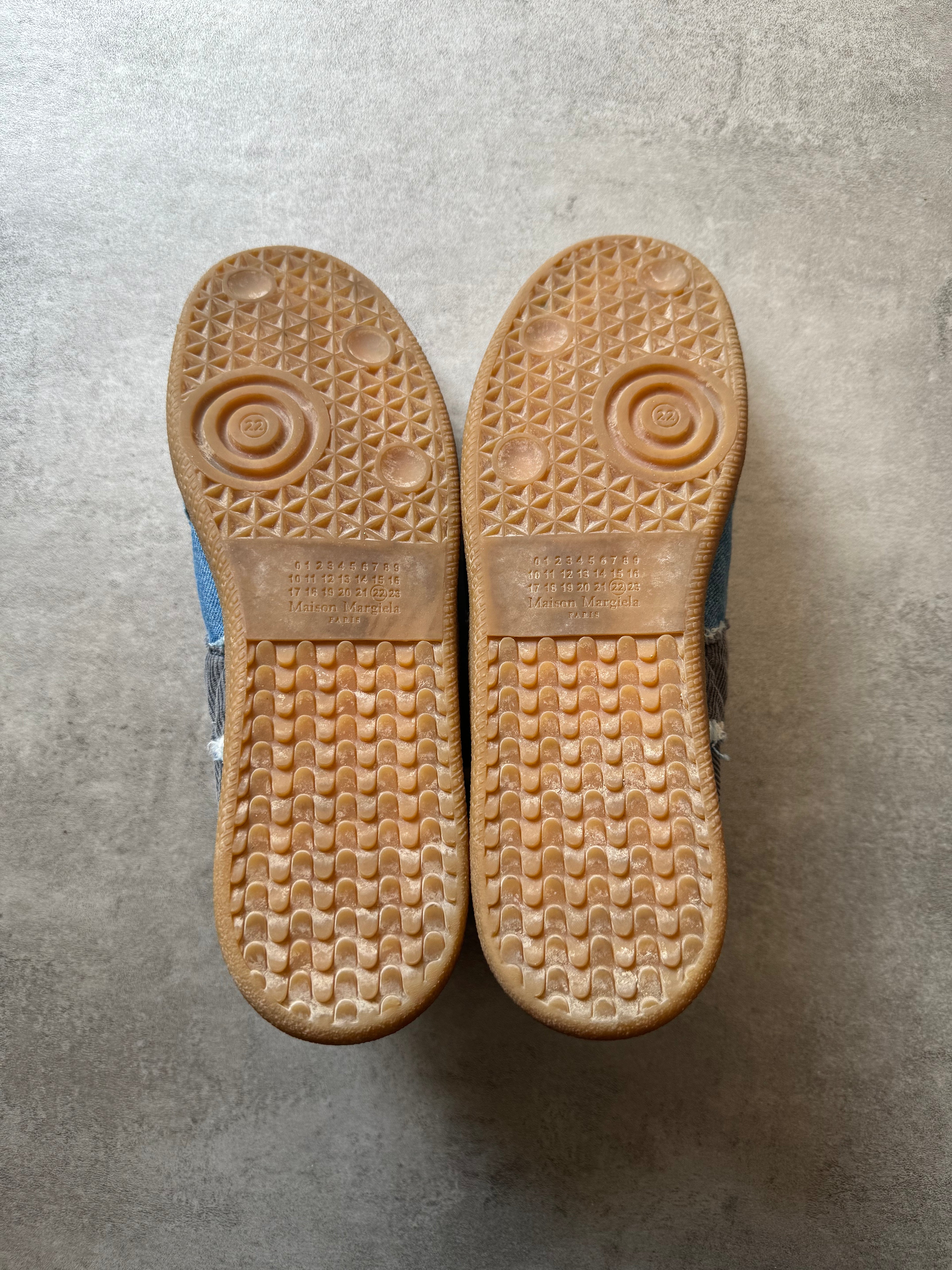 AW2017 Maison Margiela Replica Washed Denim Patchwork Shoes