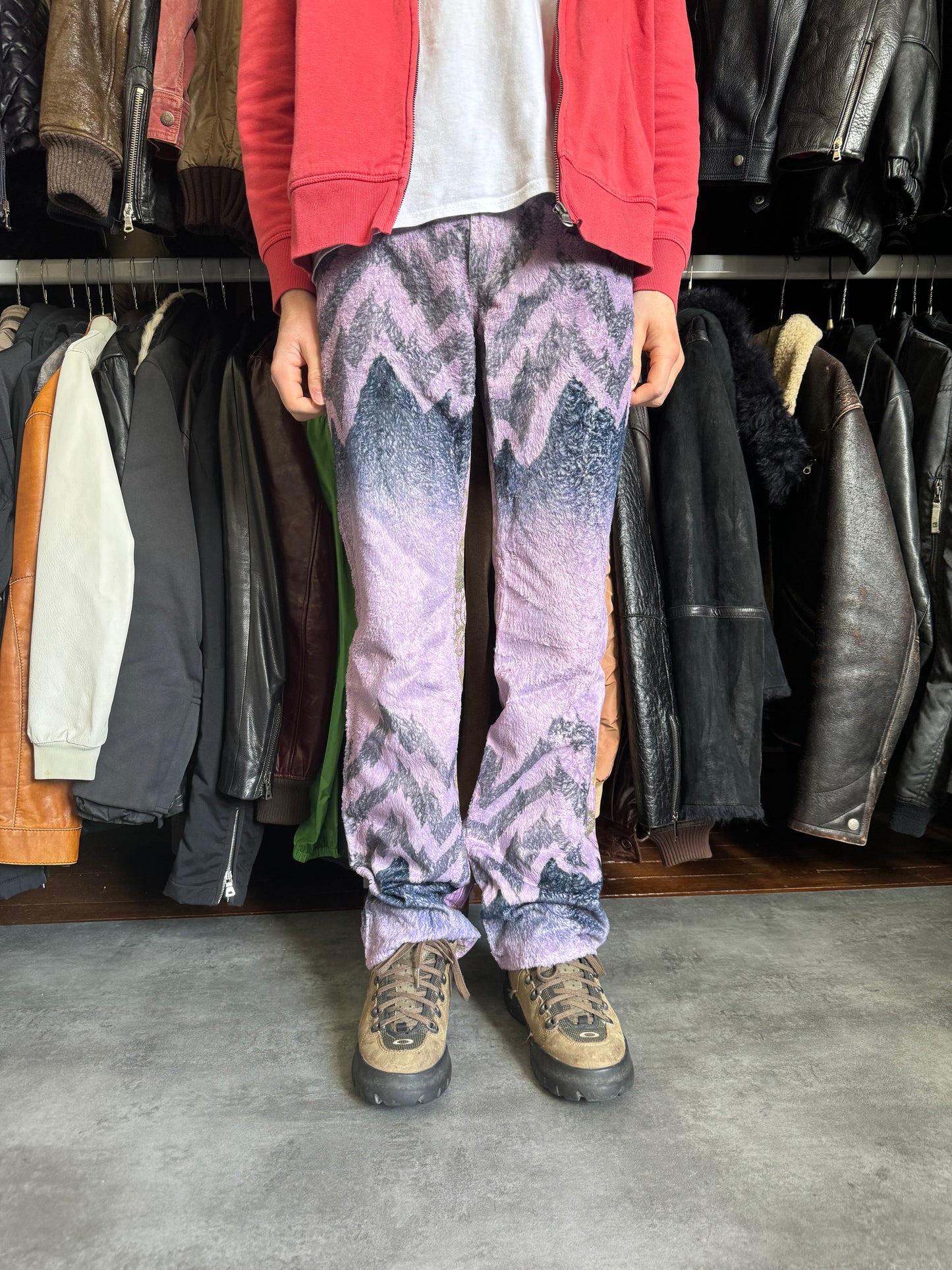 SS2005 Cavalli Mountain Peninsula Purple Relaxed Pants (S) - 2