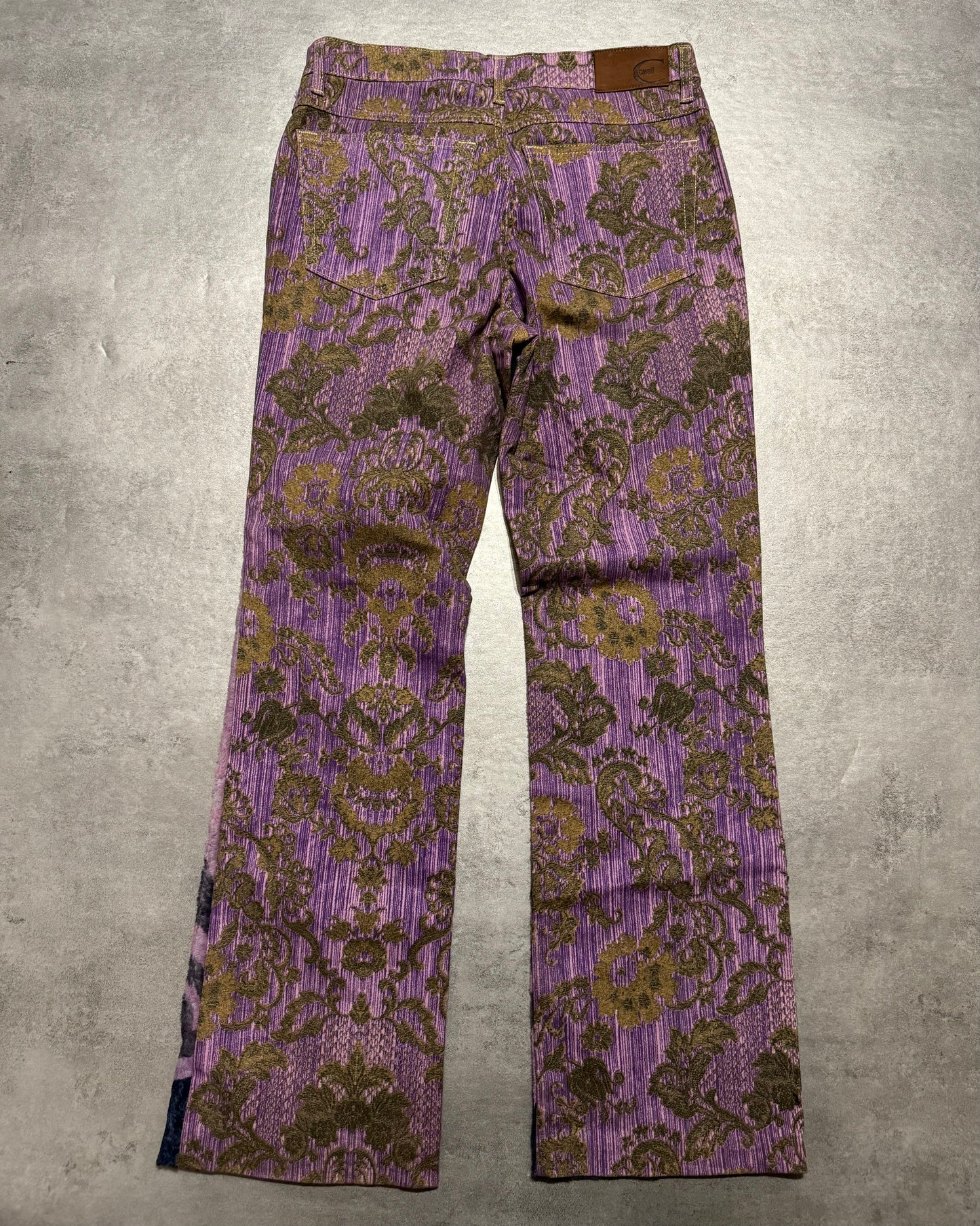 SS2005 Cavalli Mountain Peninsula Purple Relaxed Pants (S) - 2