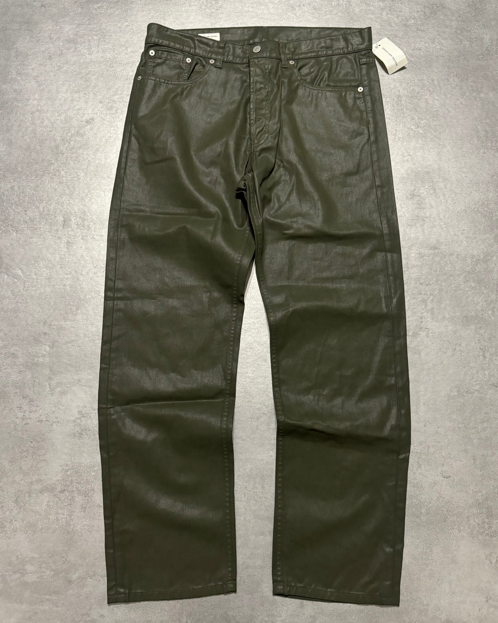 SS2021 Dries Van Noten Olive Straight Relaxed Pants  (L) - 1