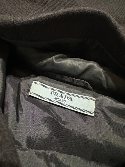 FW2011 Prada Navy Asymmetrical Wool Duffle Coat  (XS) - 8