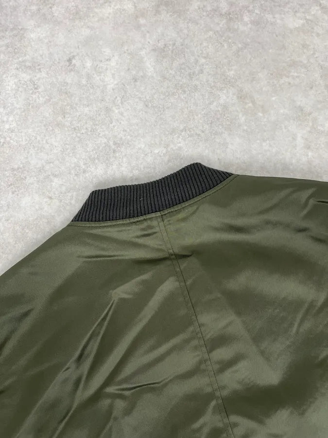 A.P.C. Dark Satin Green Bomber Jacket QLAADvP 7
