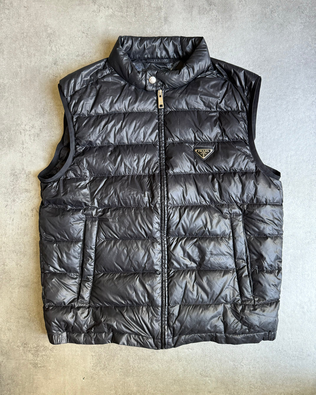 AW2017 Prada Black Light Sleeveless Puffer Jacket (L) - 1