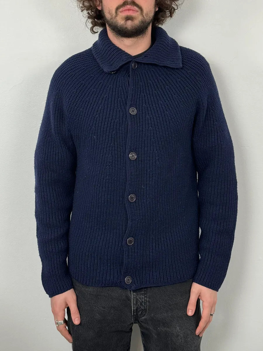 Gianfranco Ferré Navy Wool Buttoned Cardigan Sweater tTKvxhd 2