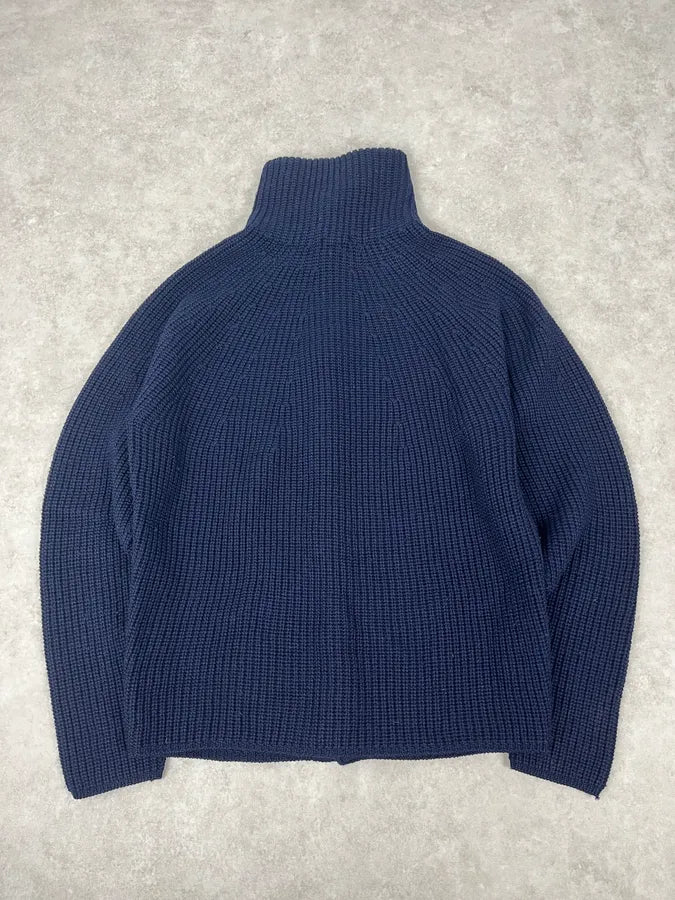 Gianfranco Ferré Navy Wool Buttoned Cardigan Sweater tTKvxhd 5