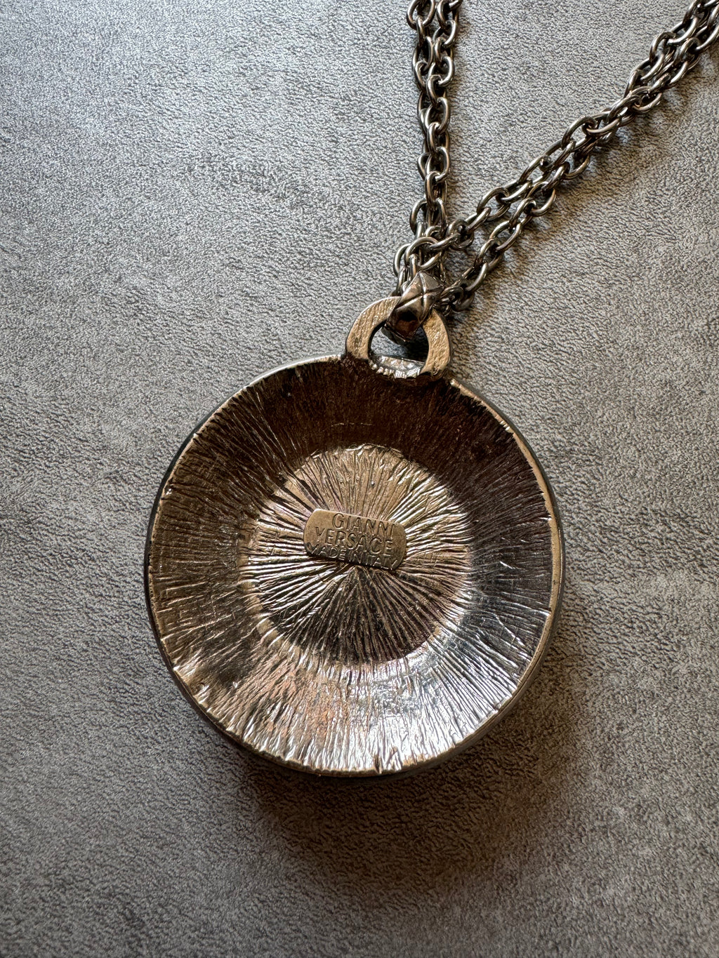 Gianni Versace La Medusa Silver Tone Necklace  (OS) - 4