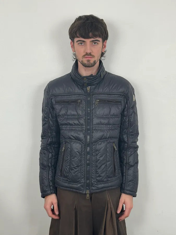 2000s Moncler Navy Biker Classy Puffer Jacket RiHOmCn 1