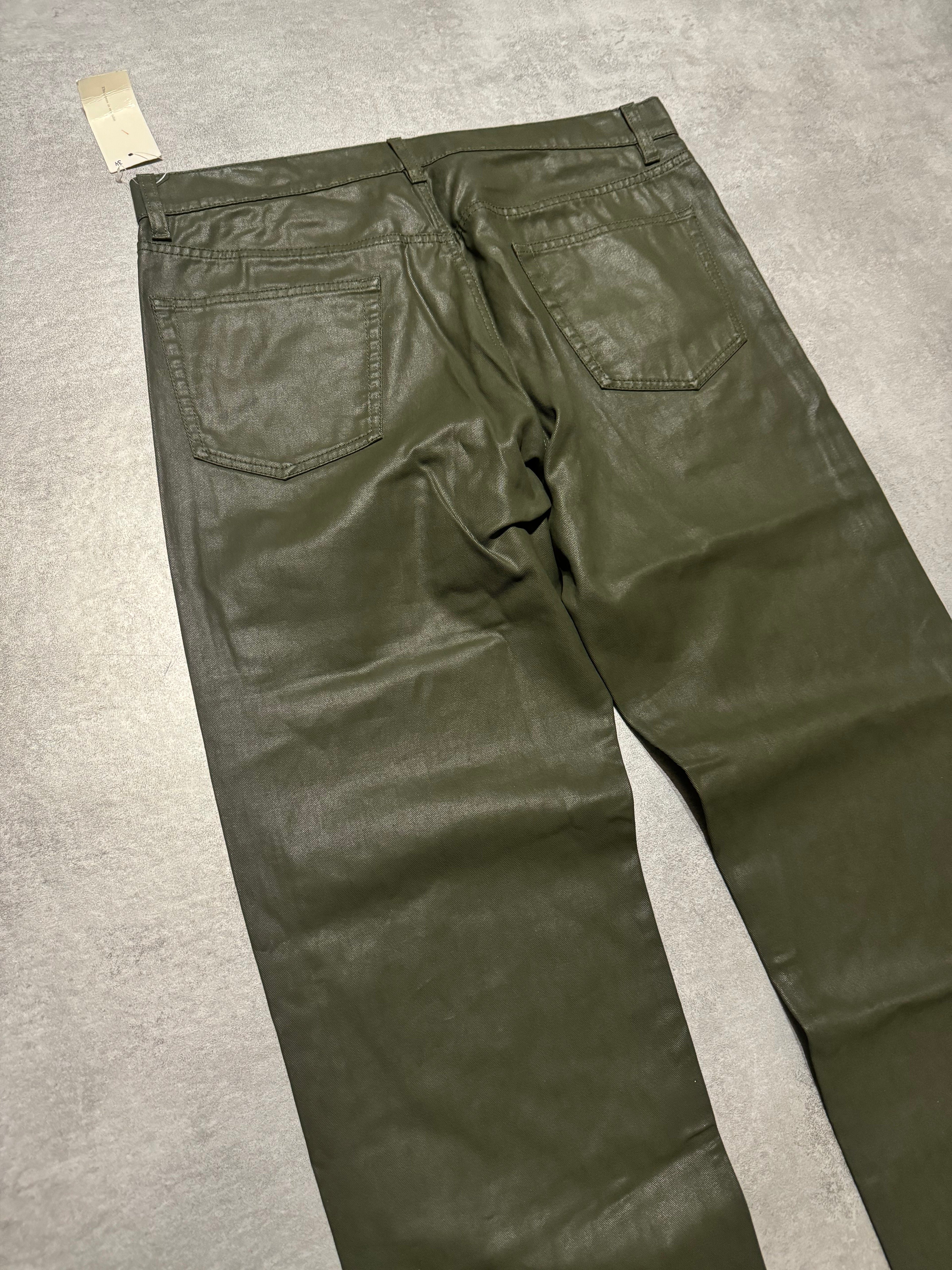 SS2021 Dries Van Noten Olive Straight Relaxed Pants  (L) - 4