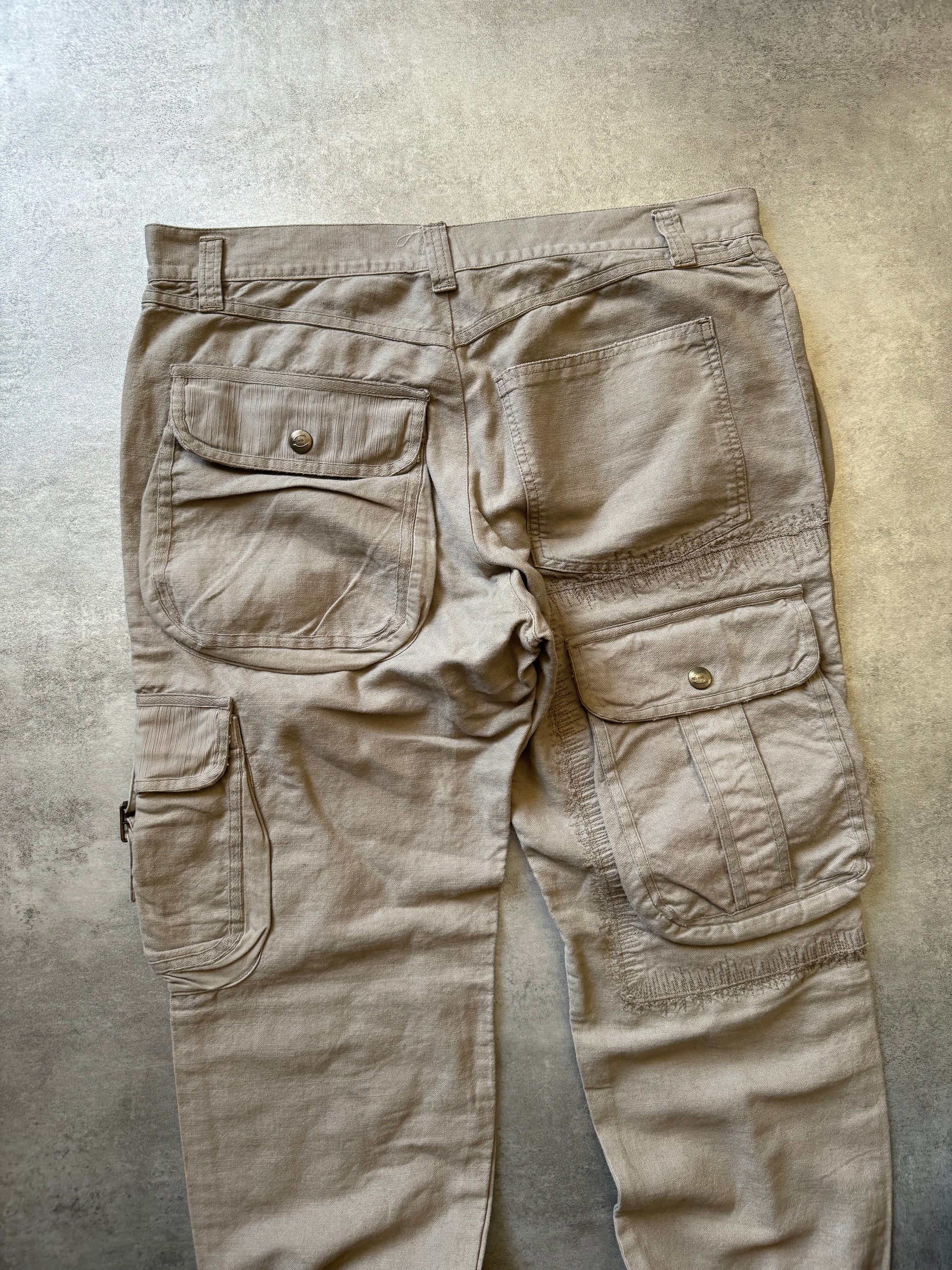 AW2005 Cavalli Cargo Gun Beige Utility Pants (L) - 3