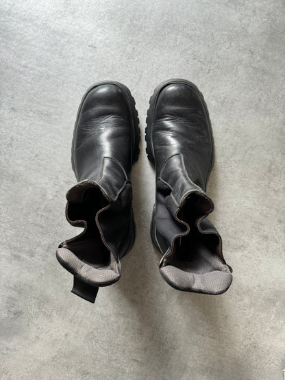 2000s Prada Vibram Black Leather Boots (44,5) - 4