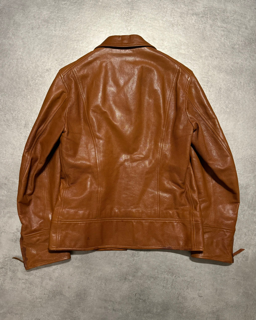 2000s Dolce & Gabbana Brown Coach Leather Jacket (M) - 9