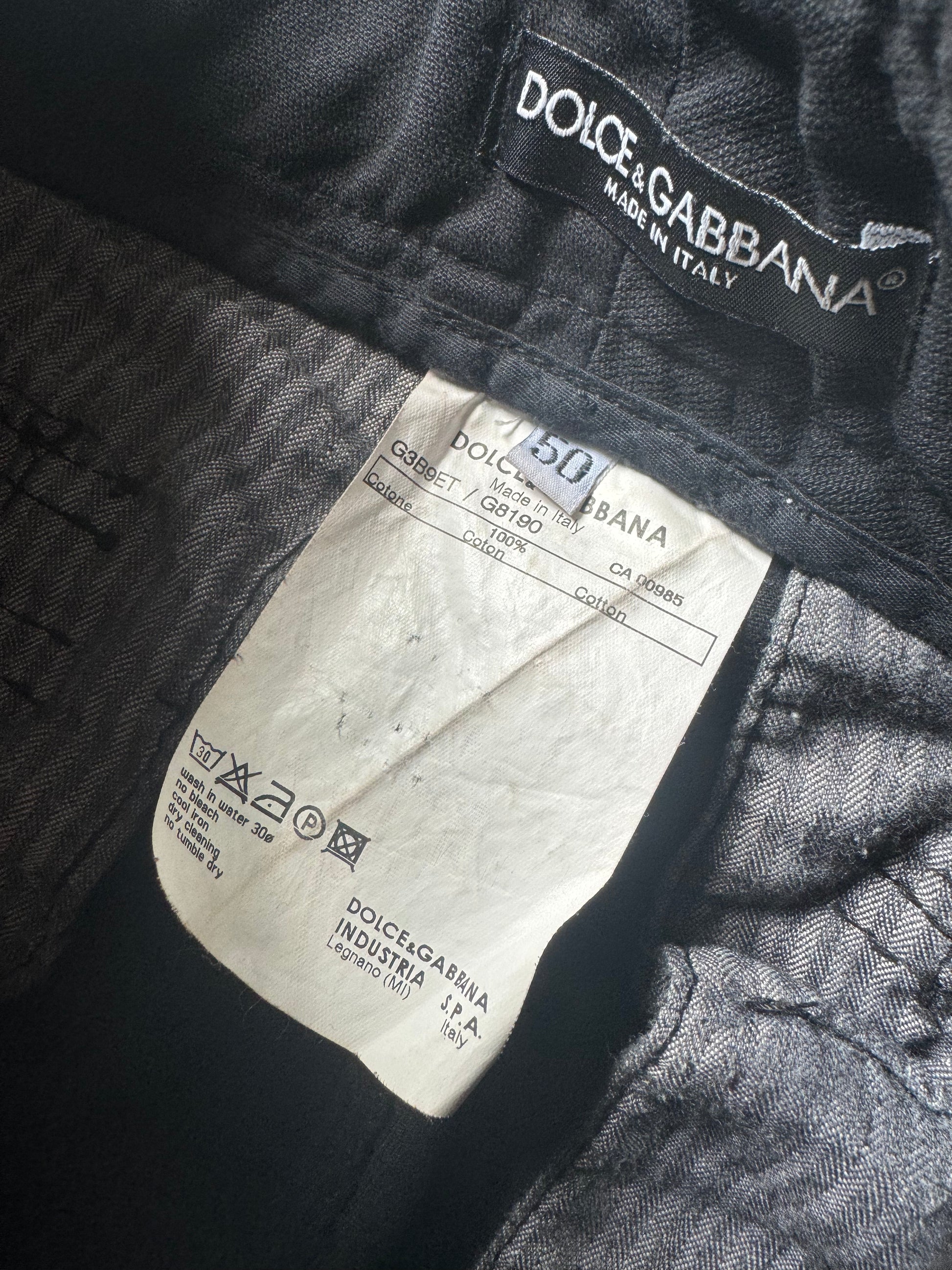 AW2002 Dolce & Gabbana Multi Zips Cargo Black Pants  (L) - 7