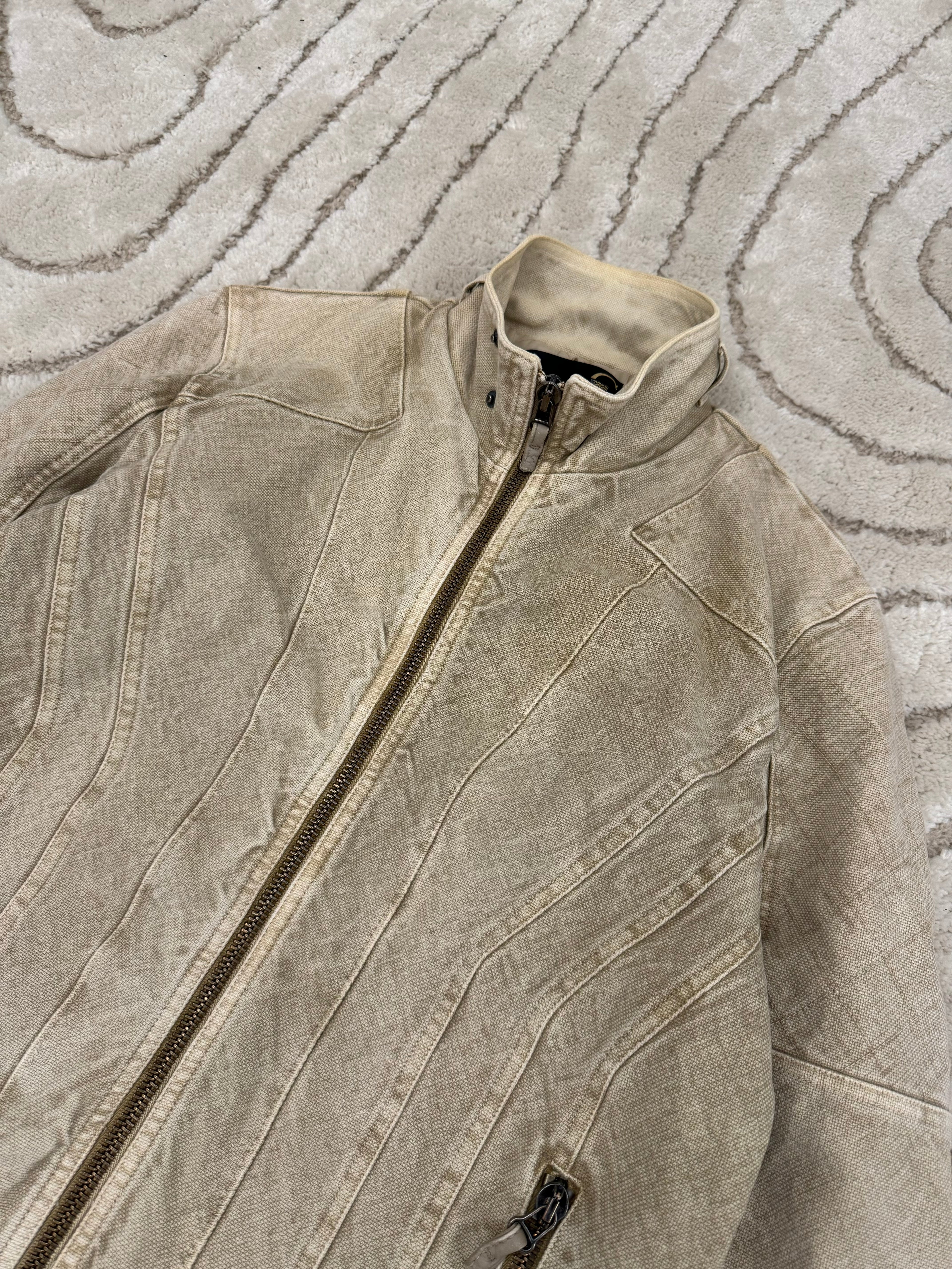 AW04 Cavalli Astro Biker Denim Jacket (S/M)