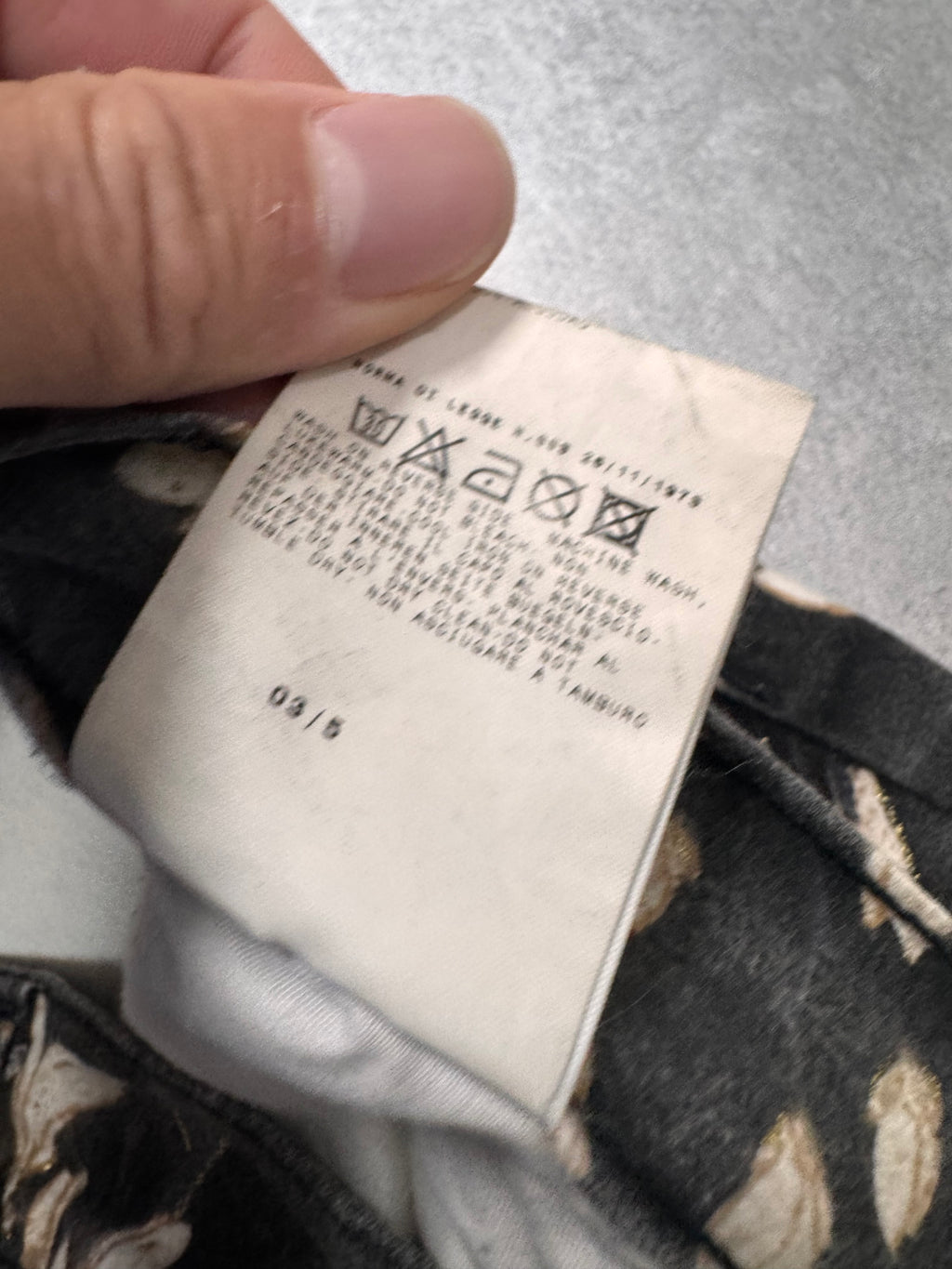 AW2003 Cavalli Asian Noble Birds Black Pants