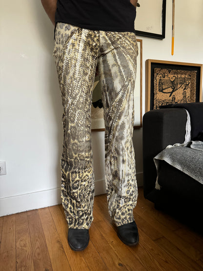 SS2003 Roberto Cavalli Luxurious Leopard Print Pants (S)