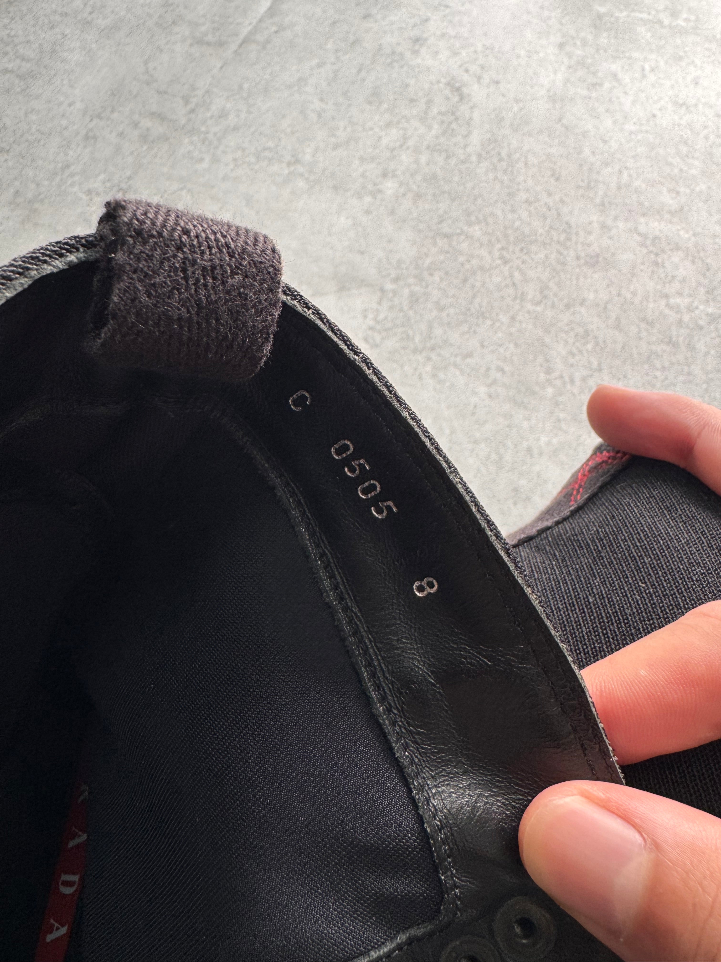 2000s Prada Hiking Suede Hybrid Leather Boots