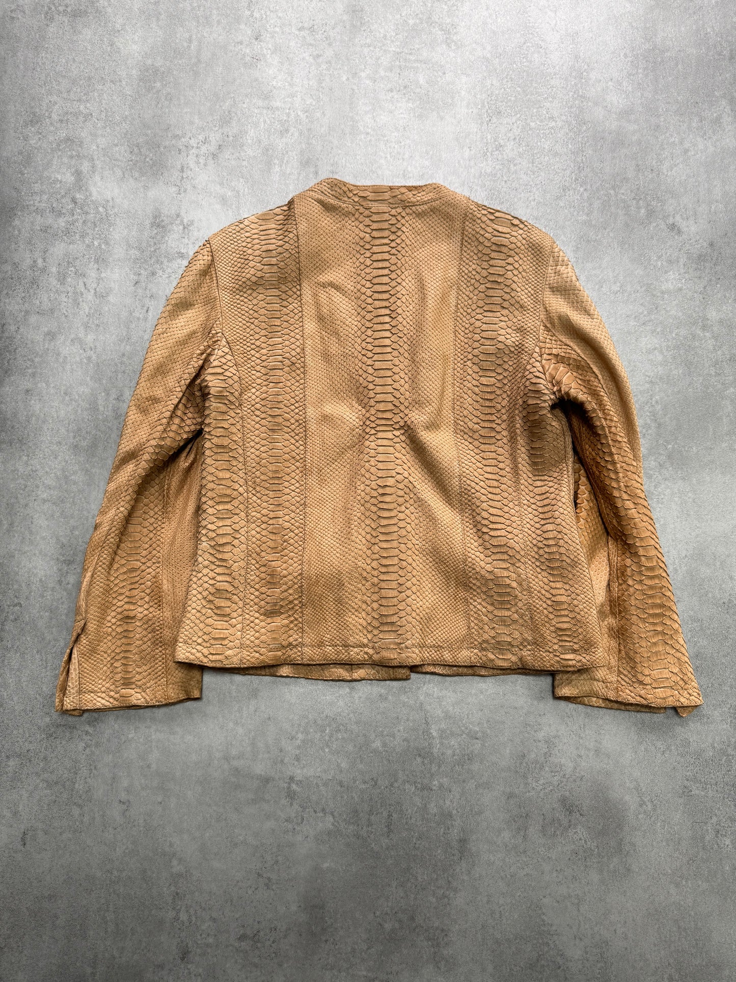 SS2004 Prada Desert Python Leather Jacket (XS)