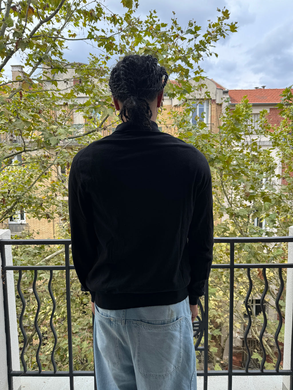 AW2020 Prada Staff Black Wool Polo Sweater  (L)