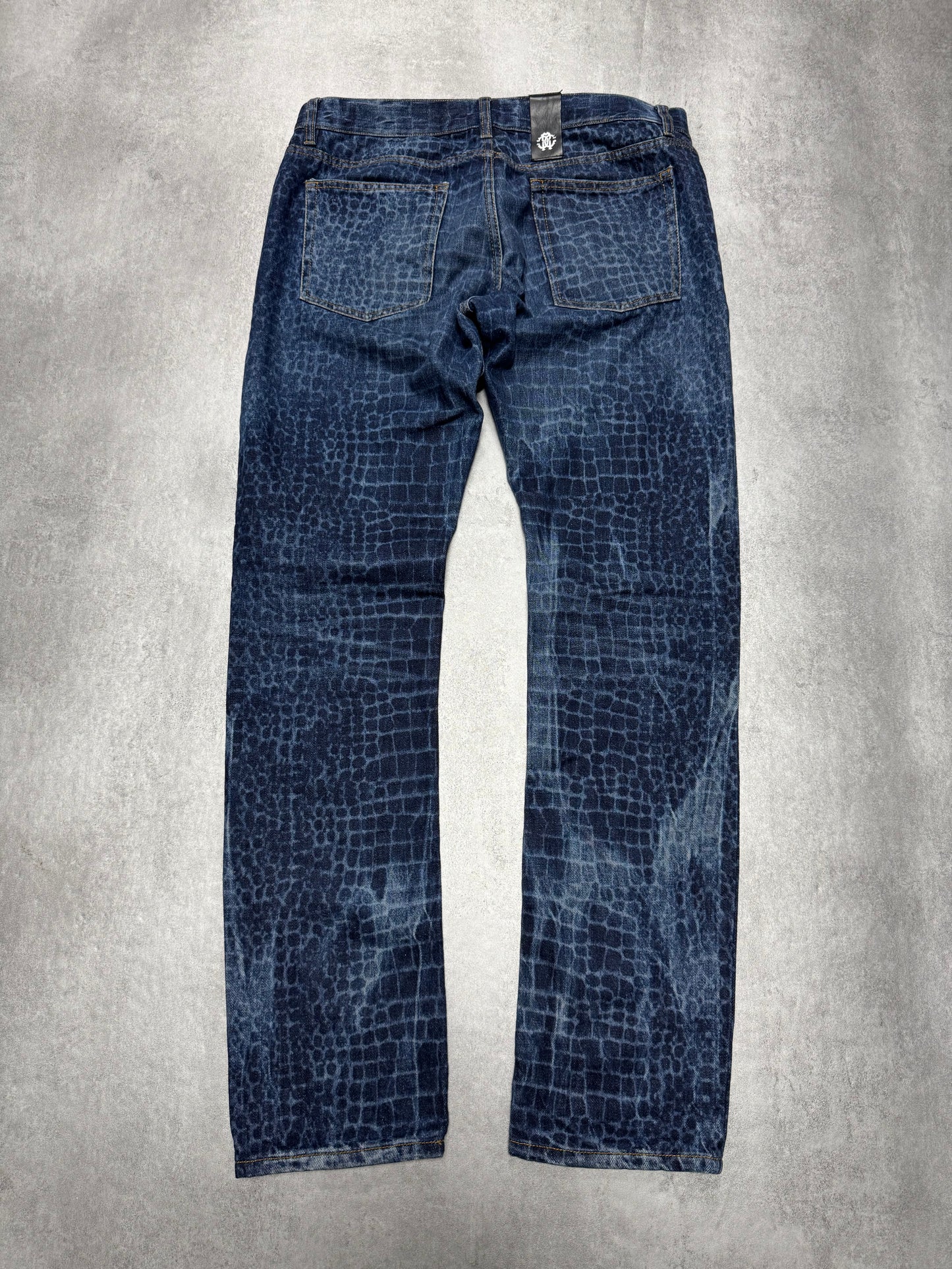 Roberto Cavalli Exotic Pool Reflection Denim Jeans (M)