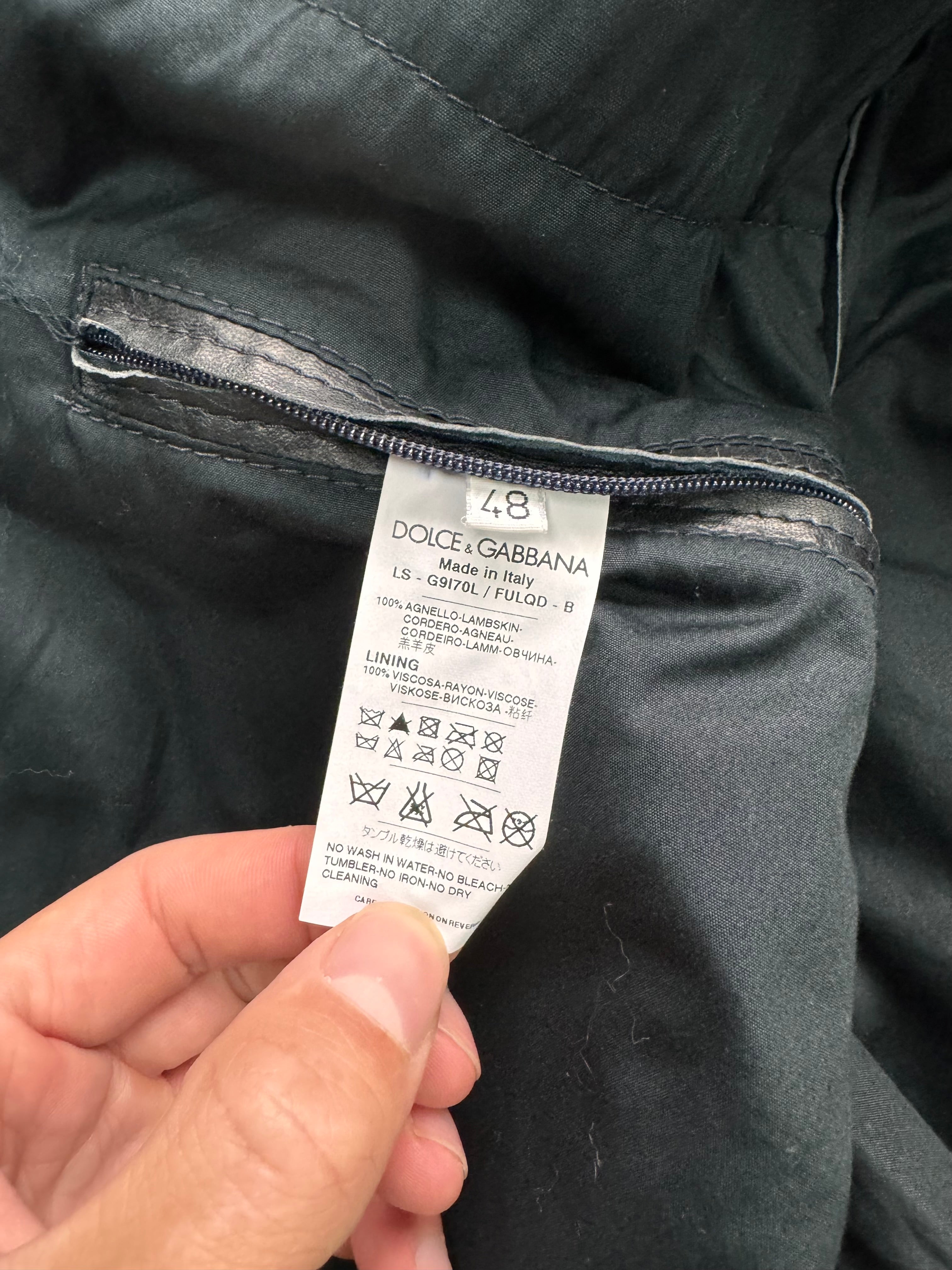 Dolce & Gabbana Discreet Obscur Leather Jacket