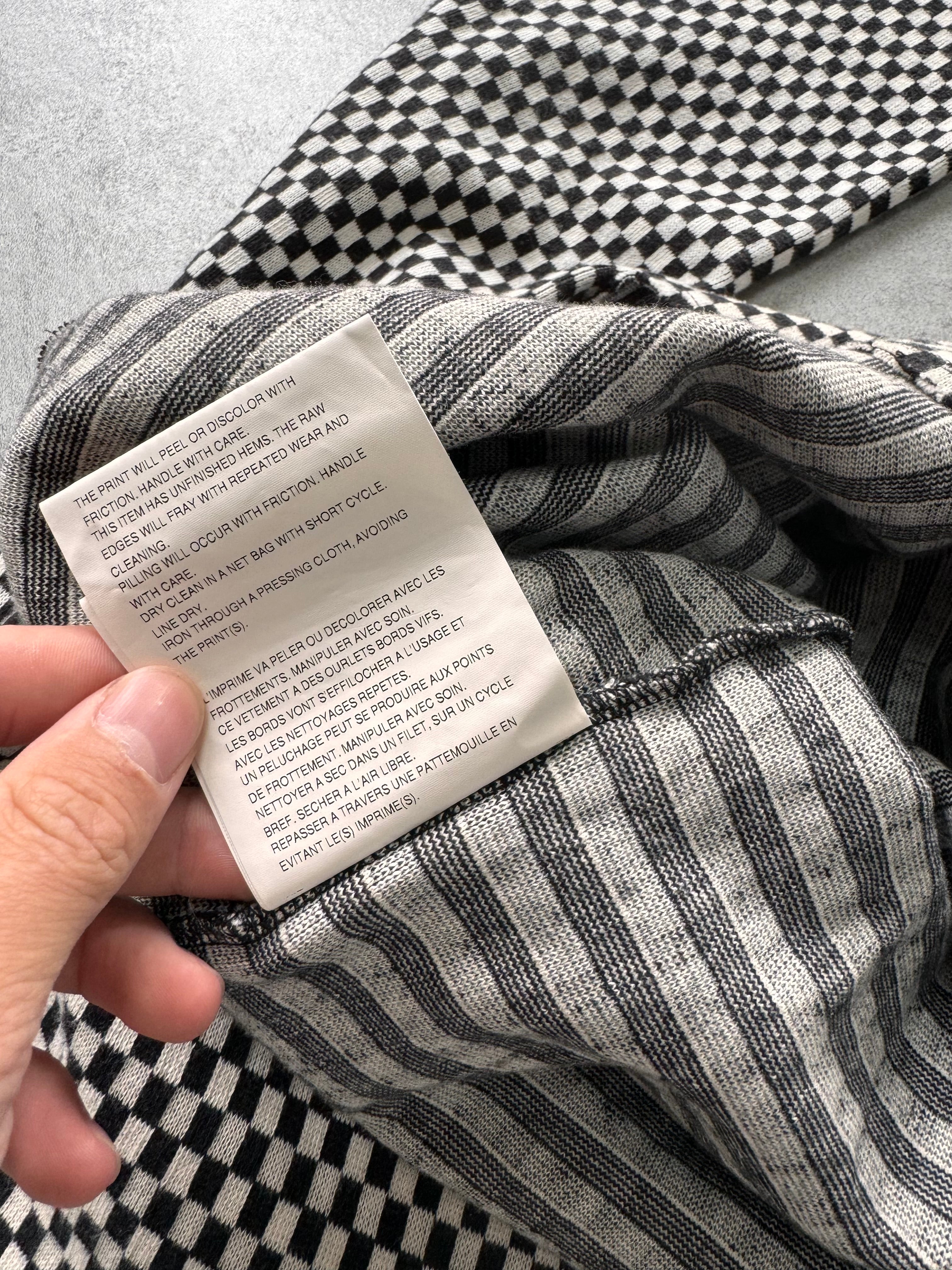 AW2002 Comme Des Garçons Homme Plus Black Checked Zipped Sweater