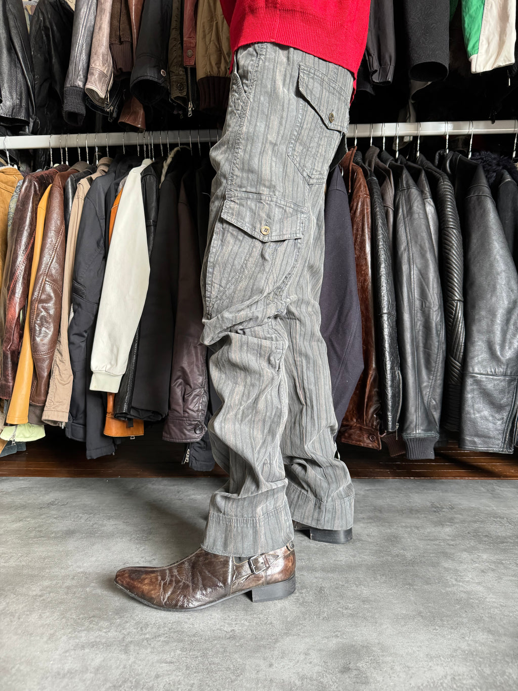 AW2005 Cavalli Striped Cargo Pants (M) - 2