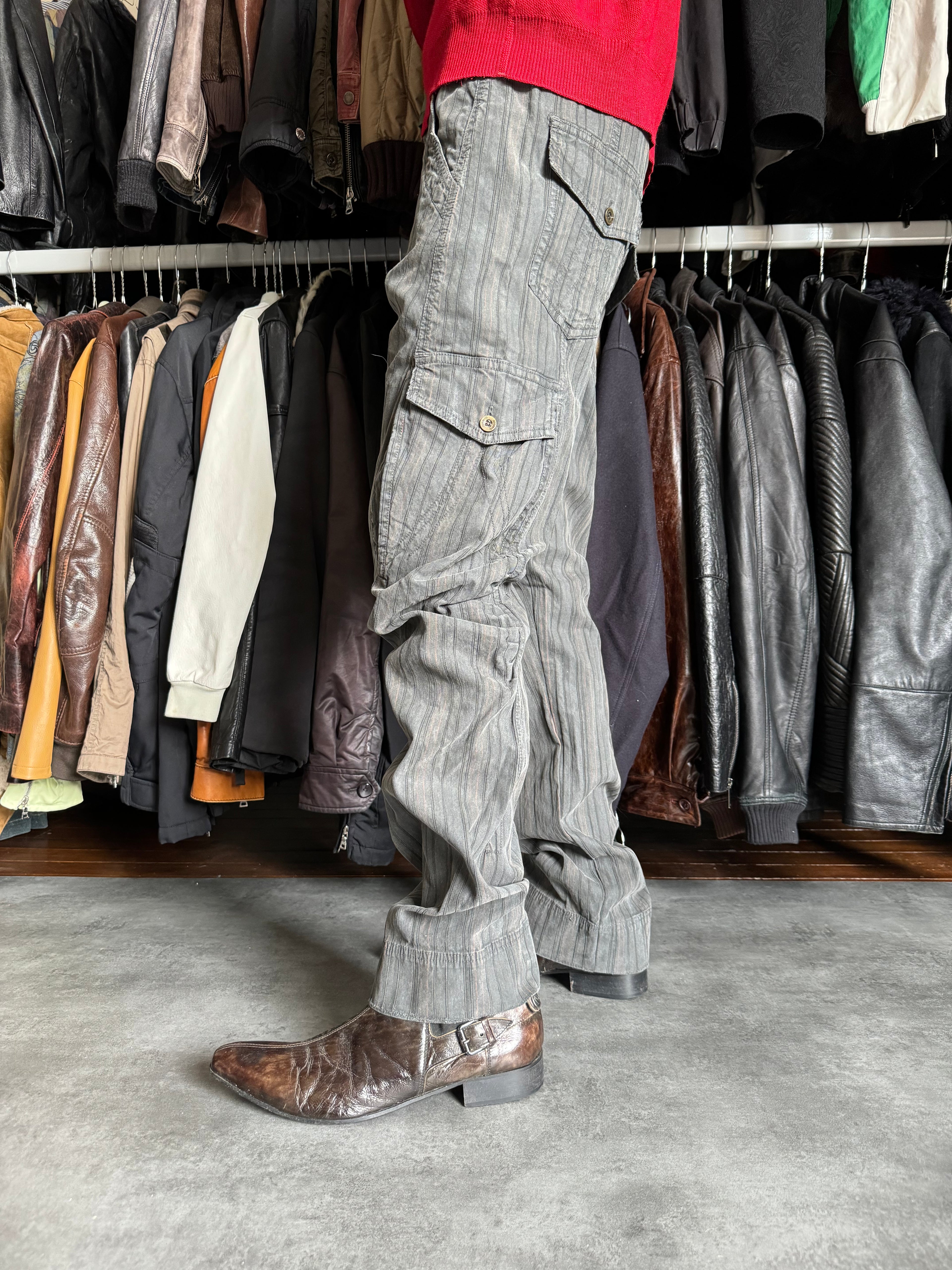 AW2005 Cavalli Striped Cargo Pants (M) - 2