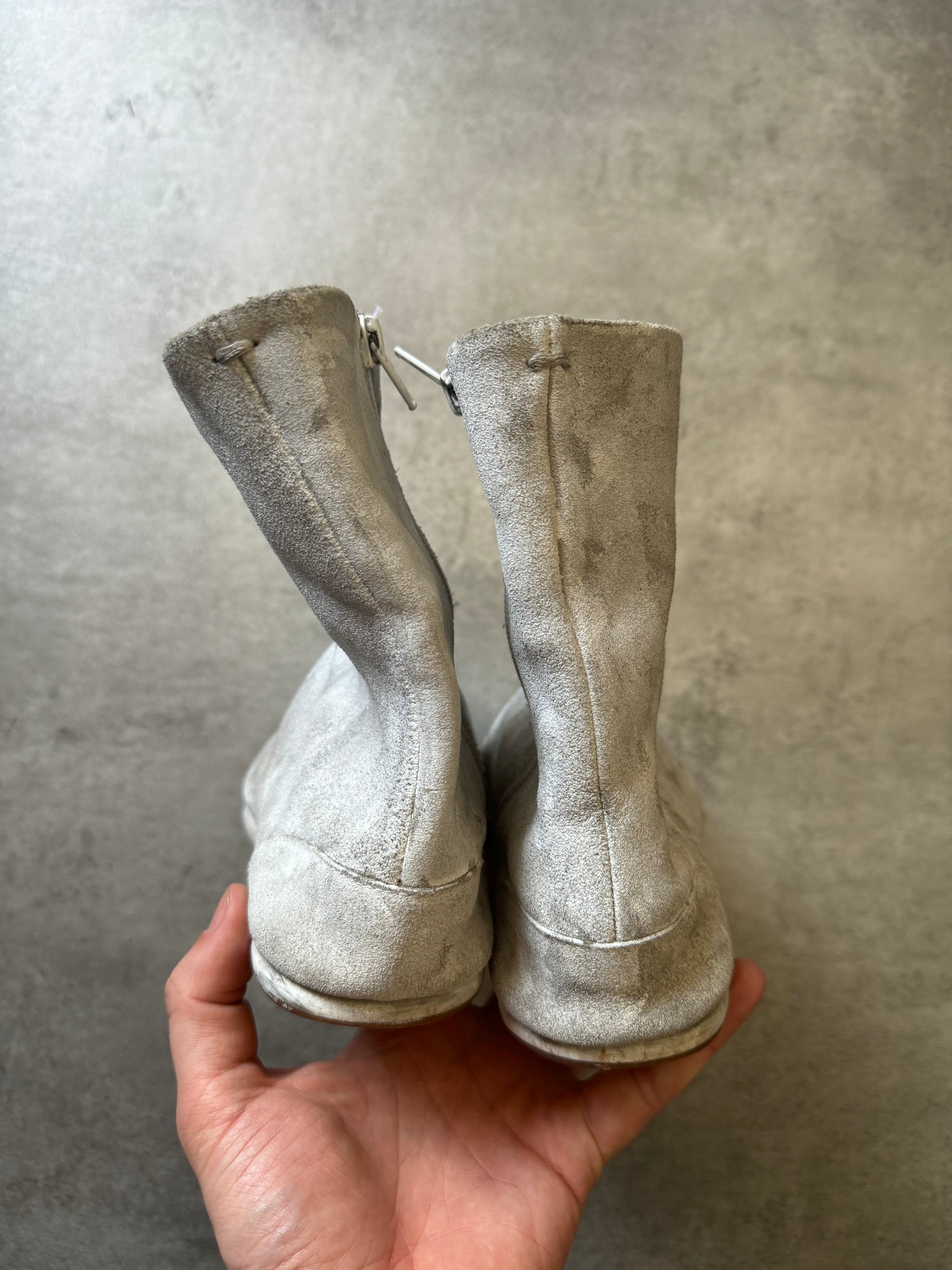 Maison Margiela Tabi Artisanal White Hand Painted Shoes (39eu/us6,5)