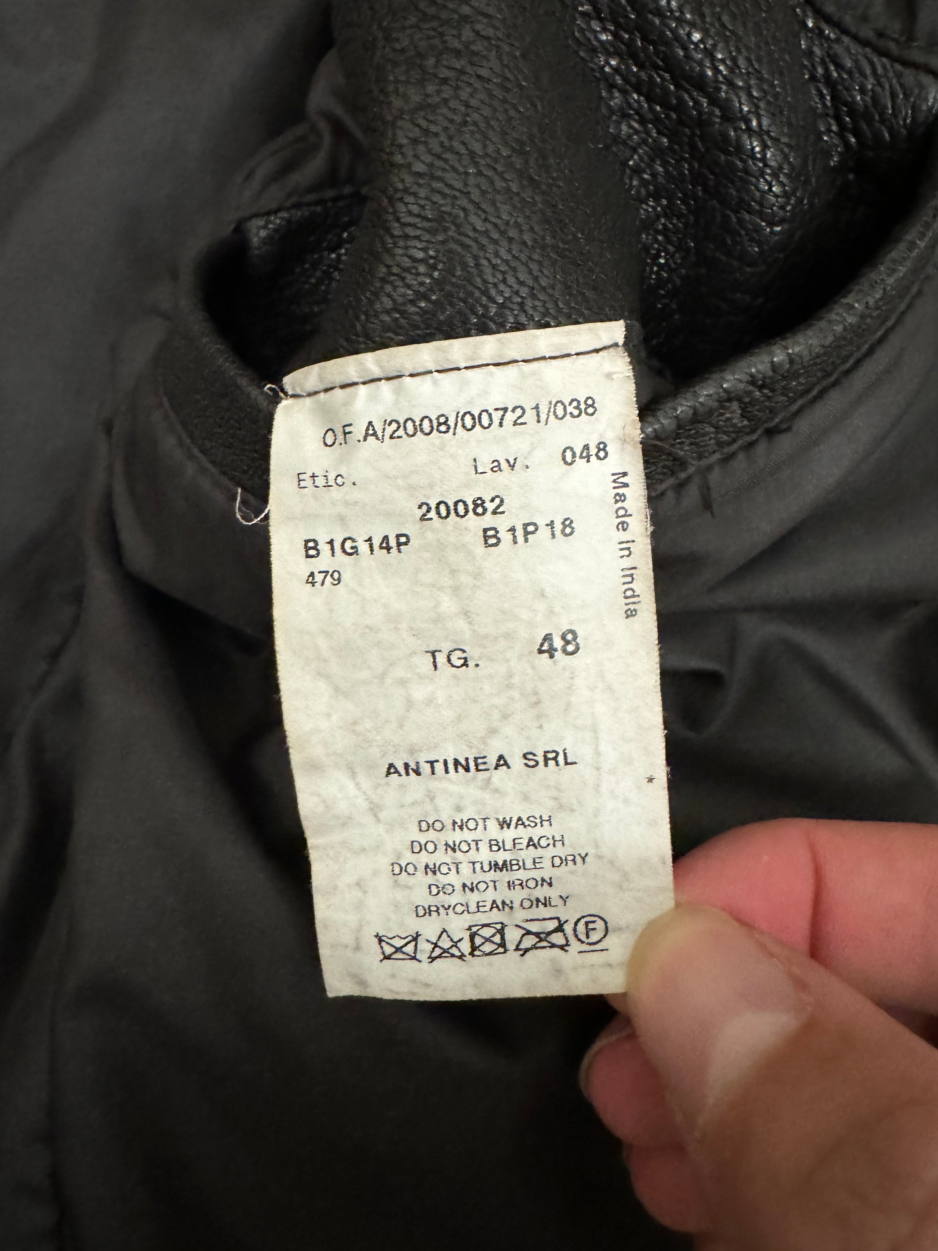 2008FW エンポリオ アルマーニ バウハウス レザージャケット (S/M)