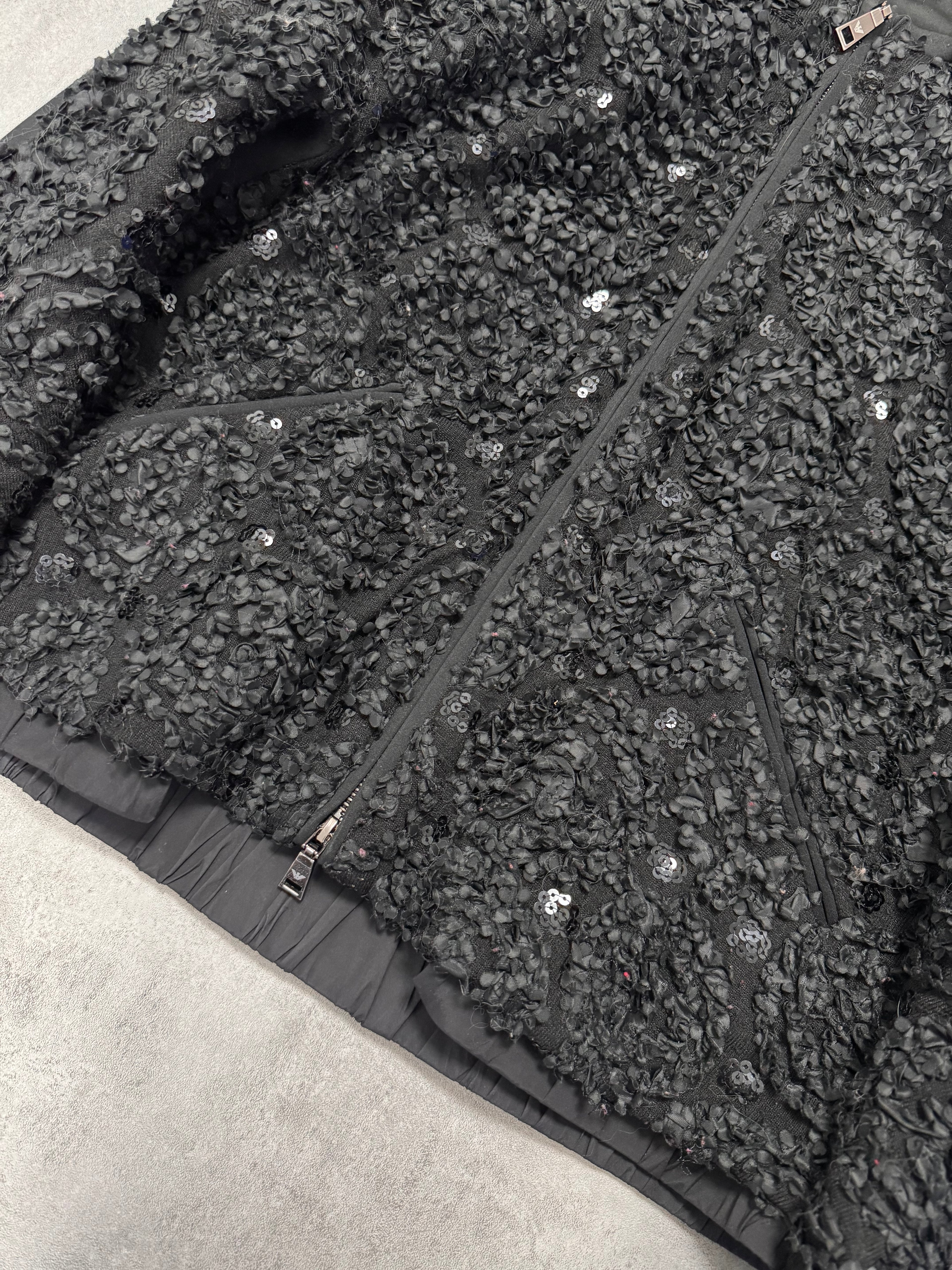 Emporio Armani Embellished Zipped Hood Jacket