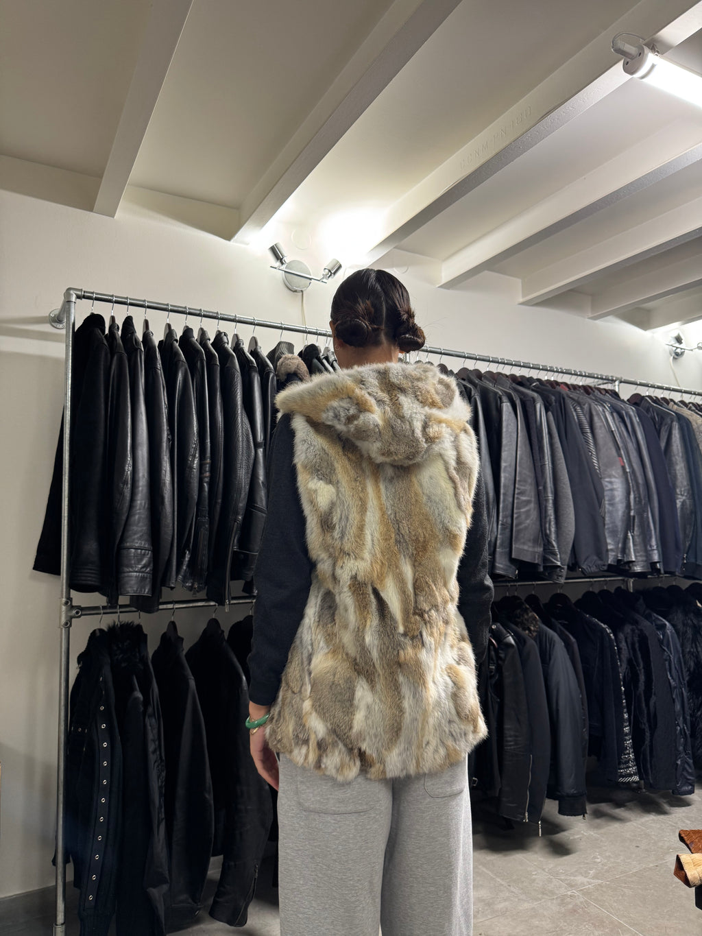 2000s Dolce & Gabbana Premium Rabbit Fur Hooded Vest