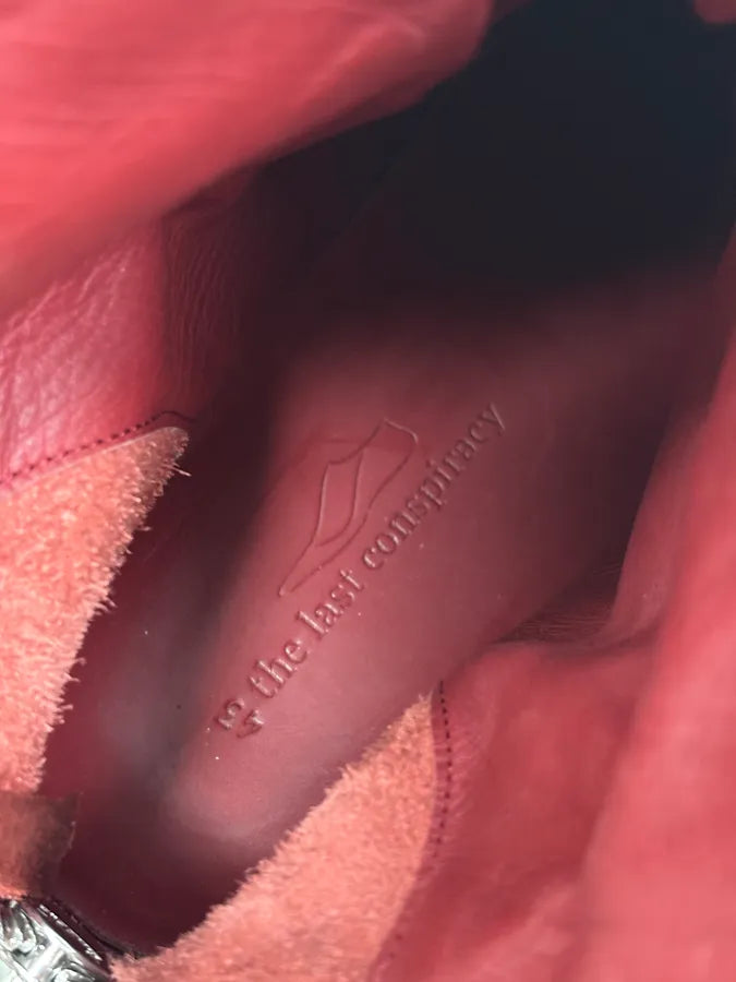 The Last Conspiracy Red Suede Leather Oxblood Boots vLHEYIw 10