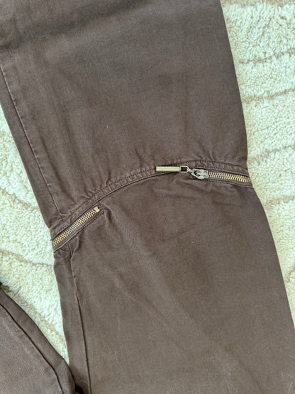 2000s Cavalli Zipped Knee Flared Pants (M/L)