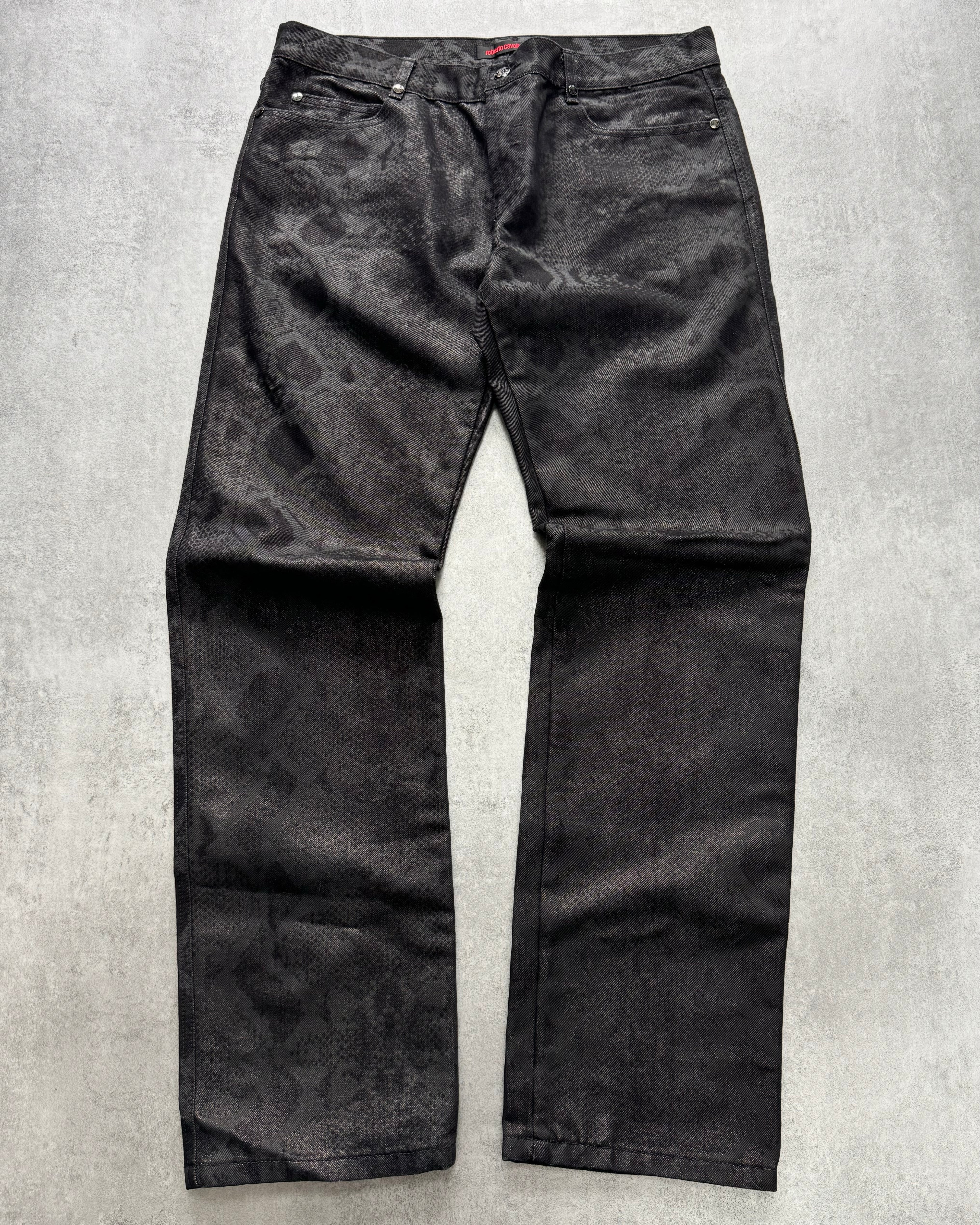 AW2007 Roberto Cavalli Obscure Python Pants