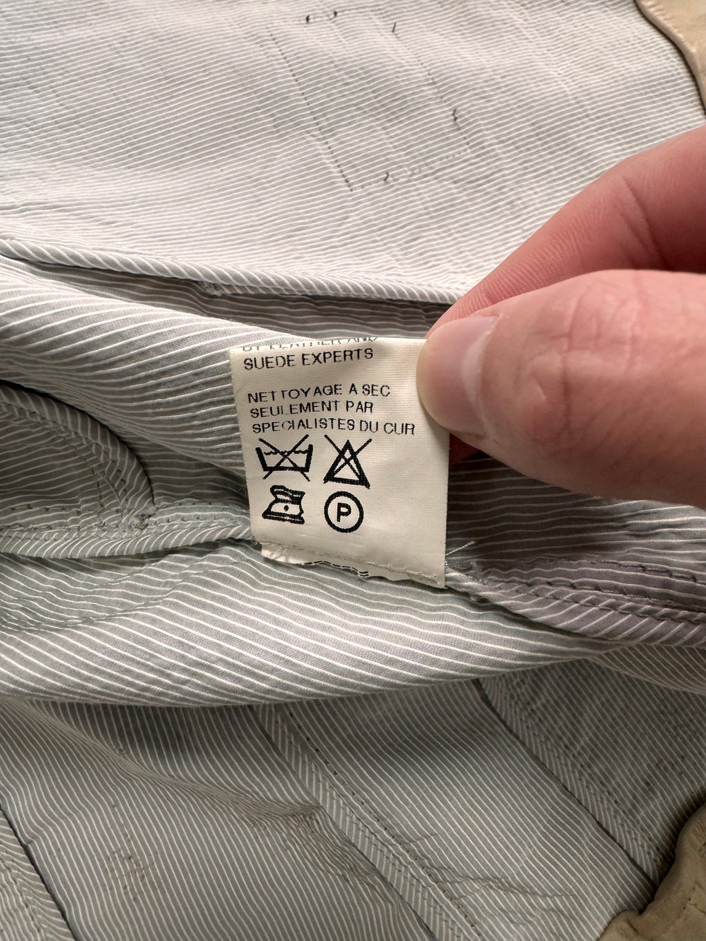 1990s Giorgio Armani Sand Armor Patches Leather Jacket