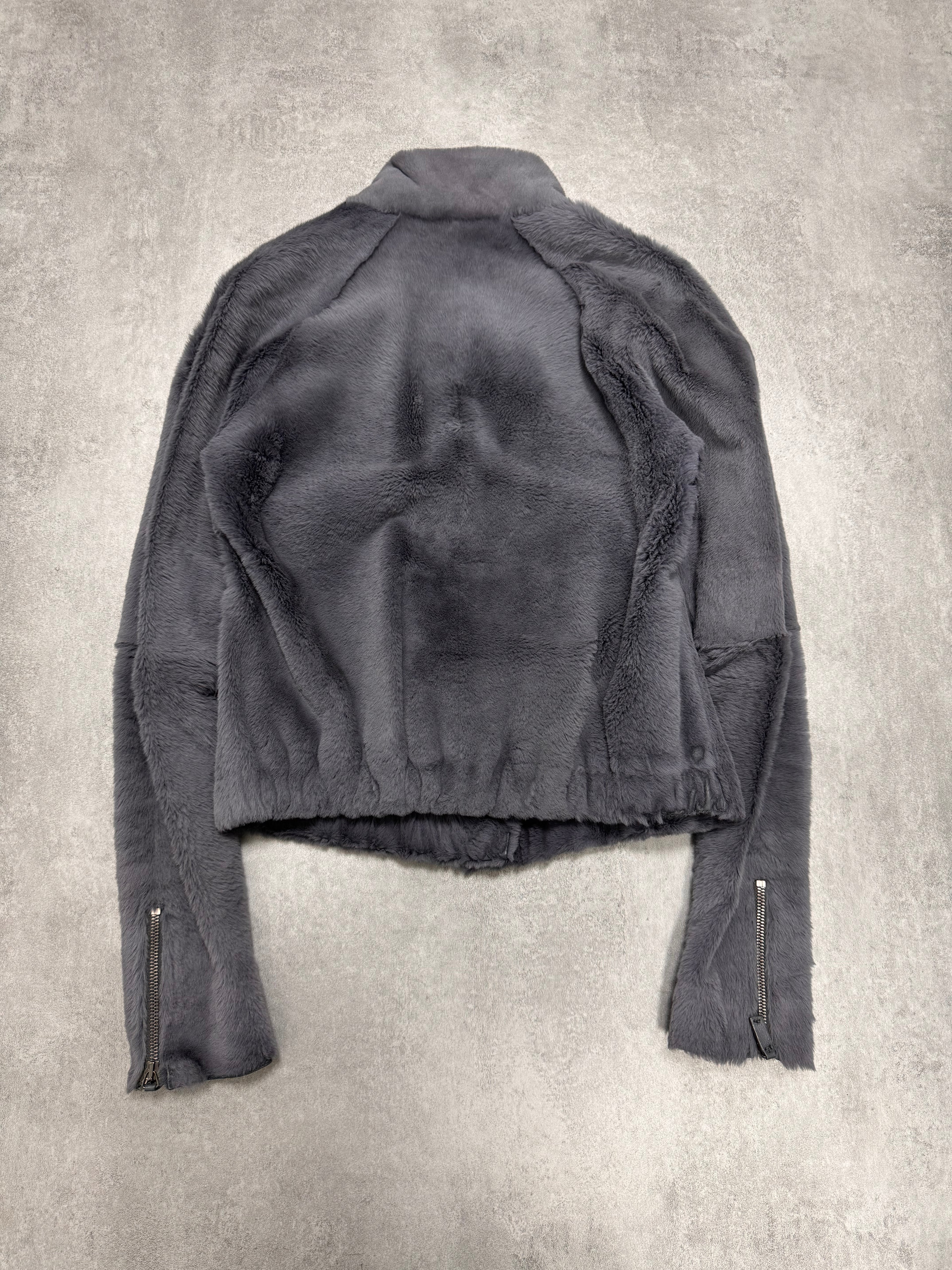 AW2012 Giorgio Armani Dark Polar Fur Cropped Jacket