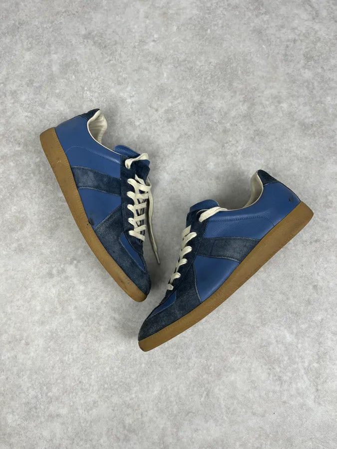 Maison Margiela Replica Blue Suede Leather Sneakers wxBliGe 2