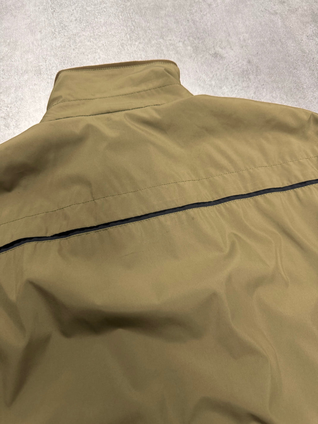 2000s Prada High Neck Khaki Nylon Jacket