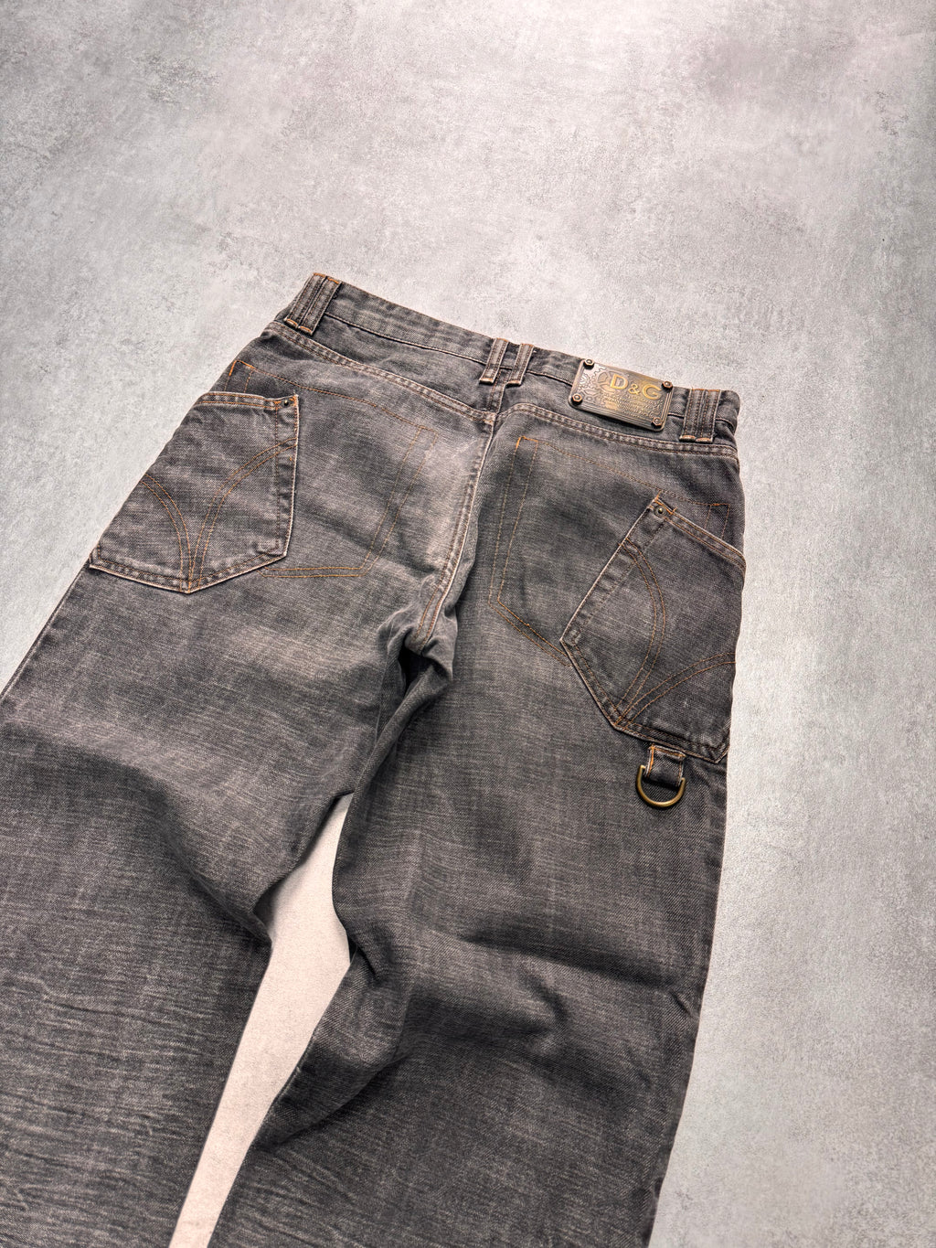AW2003 Dolce & Gabbana Raw Grey Denim Jeans