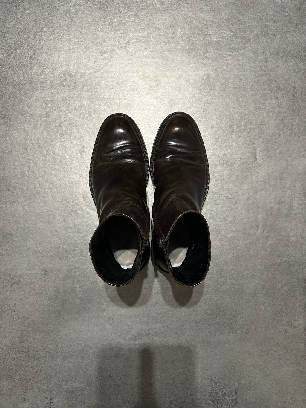 Maison Margiela Leather Brown Ankle Boots