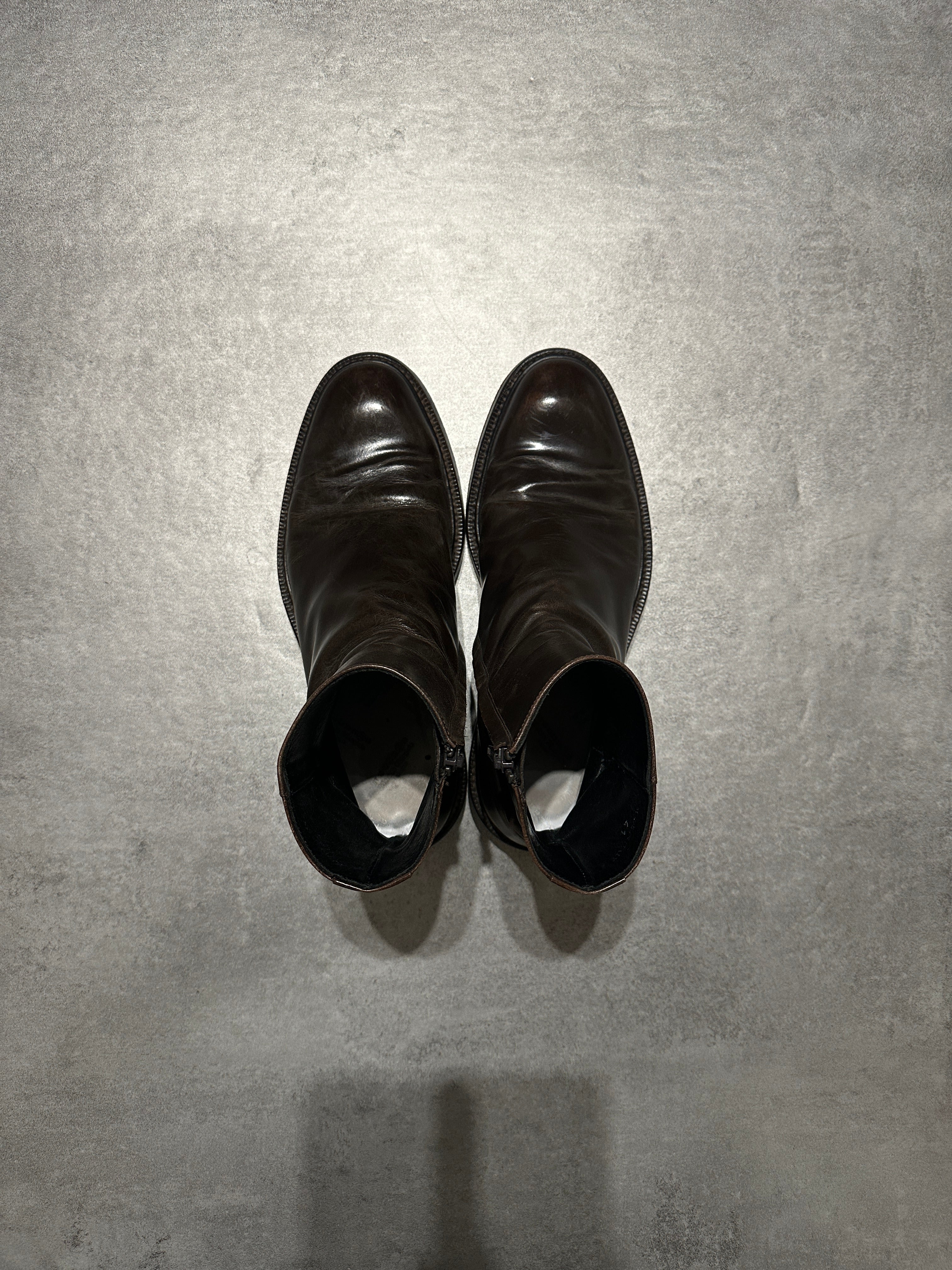 Maison Margiela Leather Brown Ankle Boots