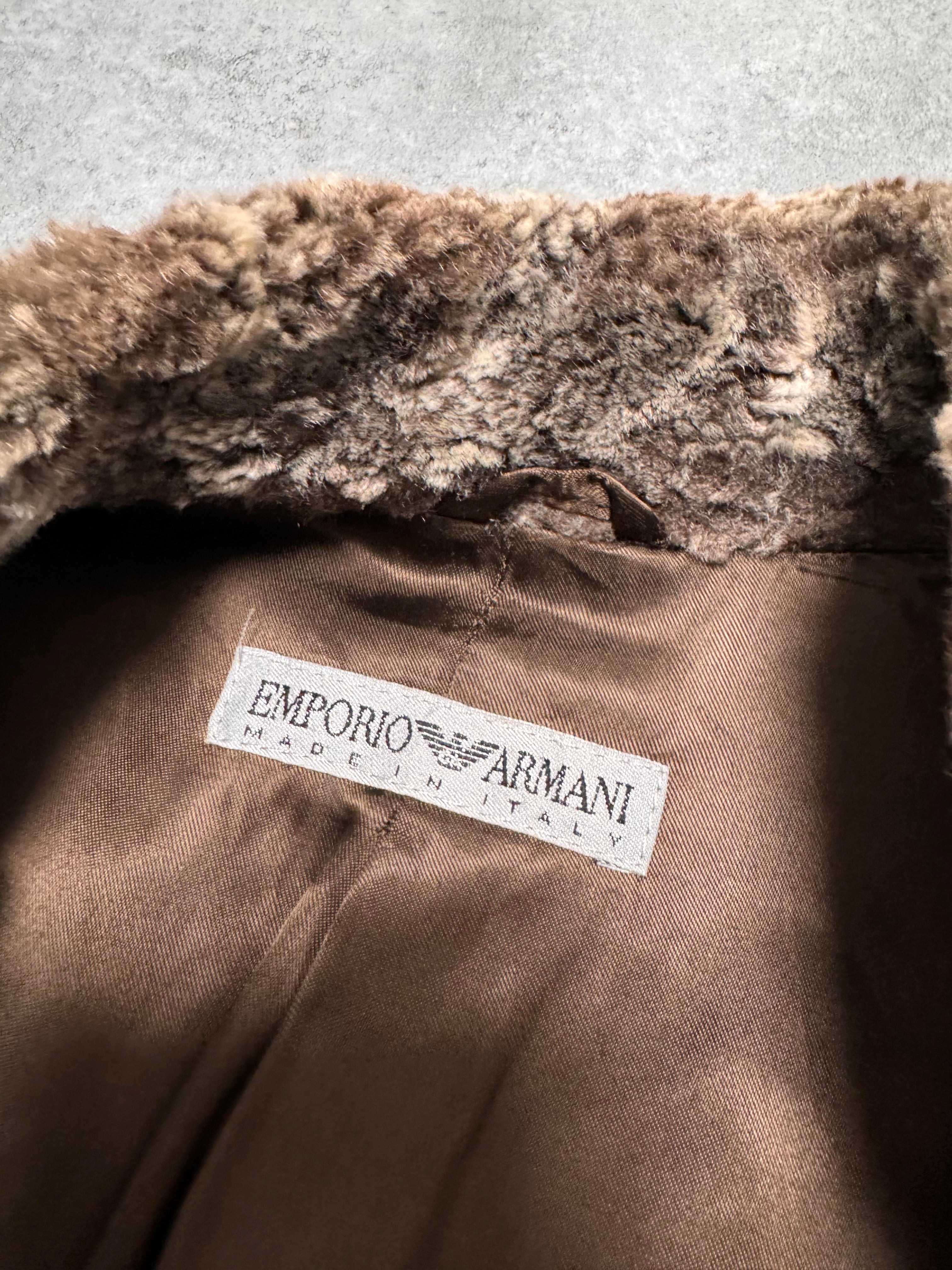 1990s Emporio Armani Furry Long Coat