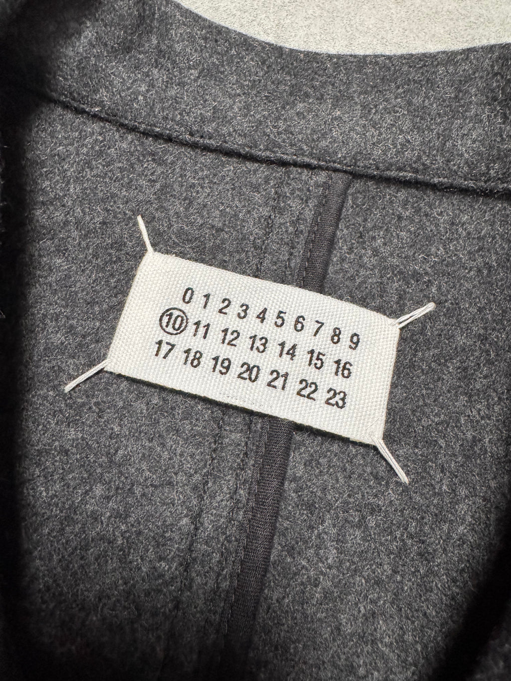 Maison Margiela Grey Wool Minimalist Jacket